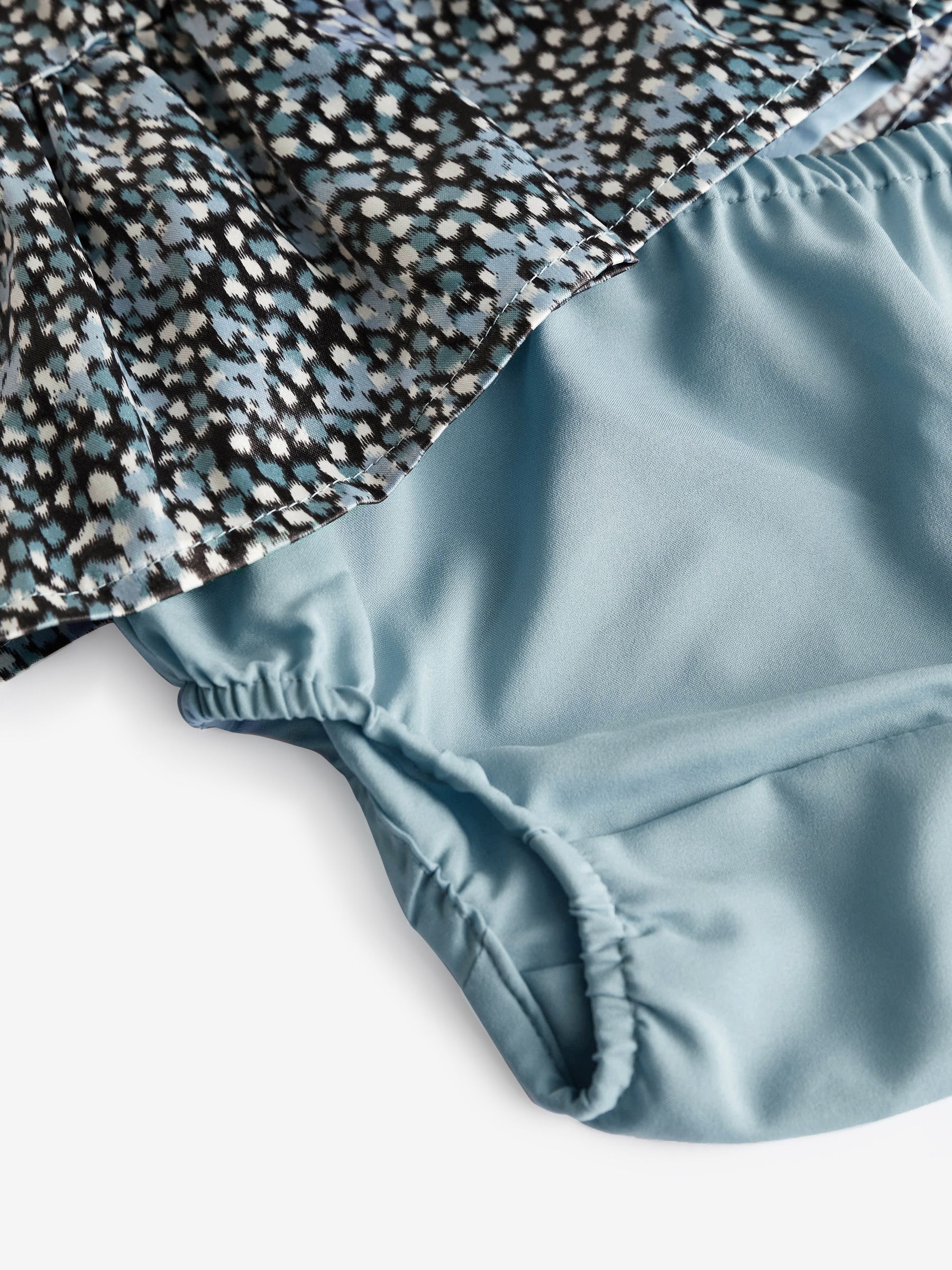 Teal Floral Print Long Sleeve Baby Dress Set (Newborn - 24mths) - Image 6 of 7