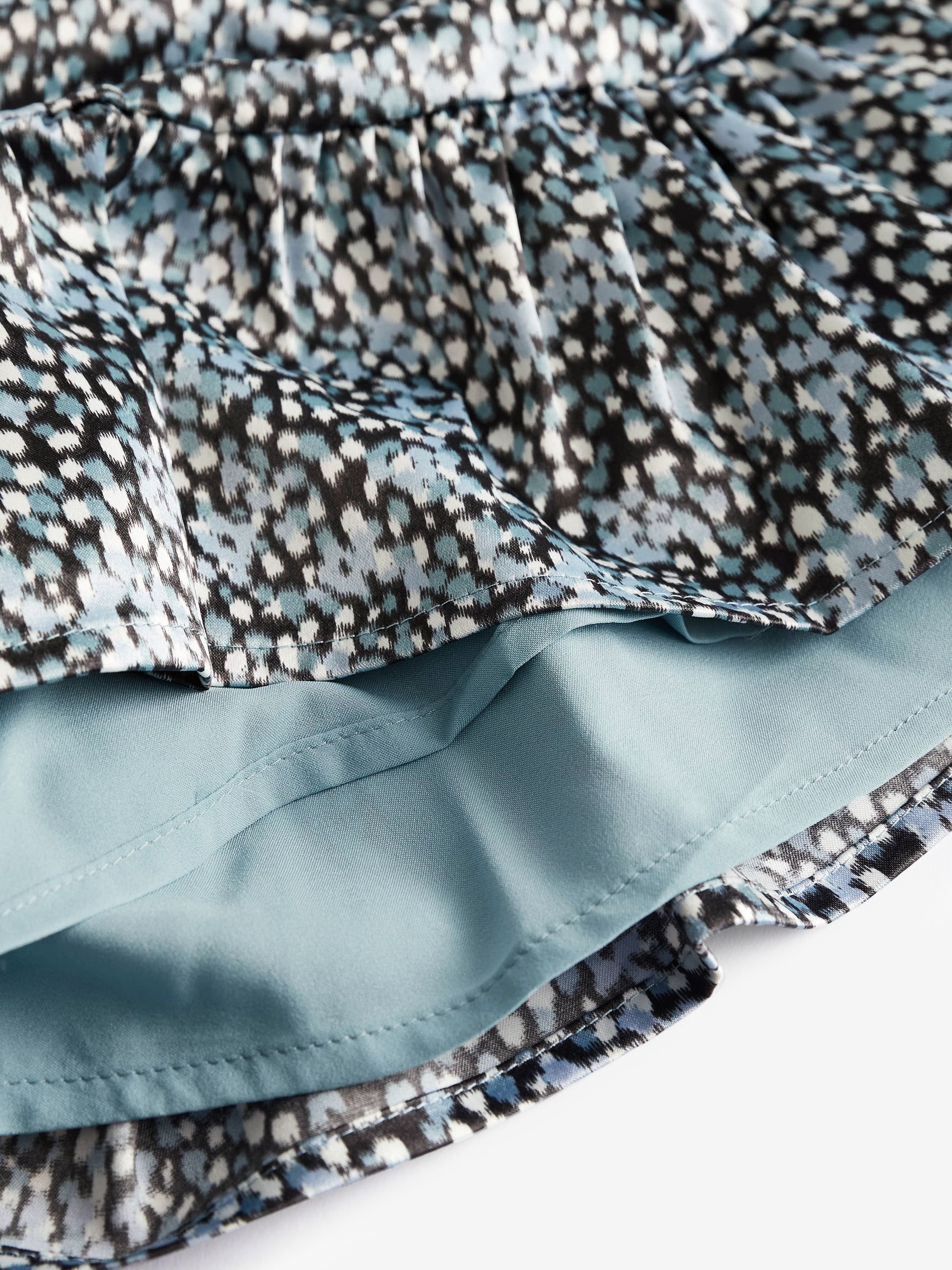 Teal Floral Print Long Sleeve Baby Dress Set (Newborn - 24mths) - Image 7 of 7