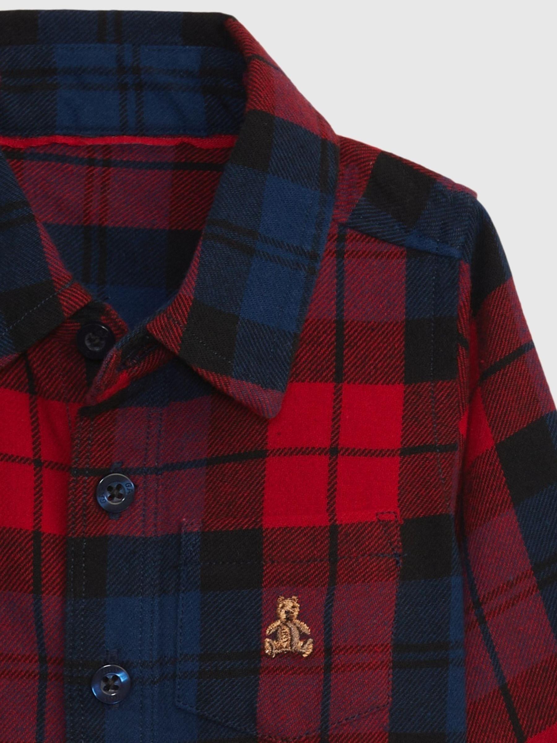 Red and Blue Check Brannan Bear Shirt - Image 3 of 3
