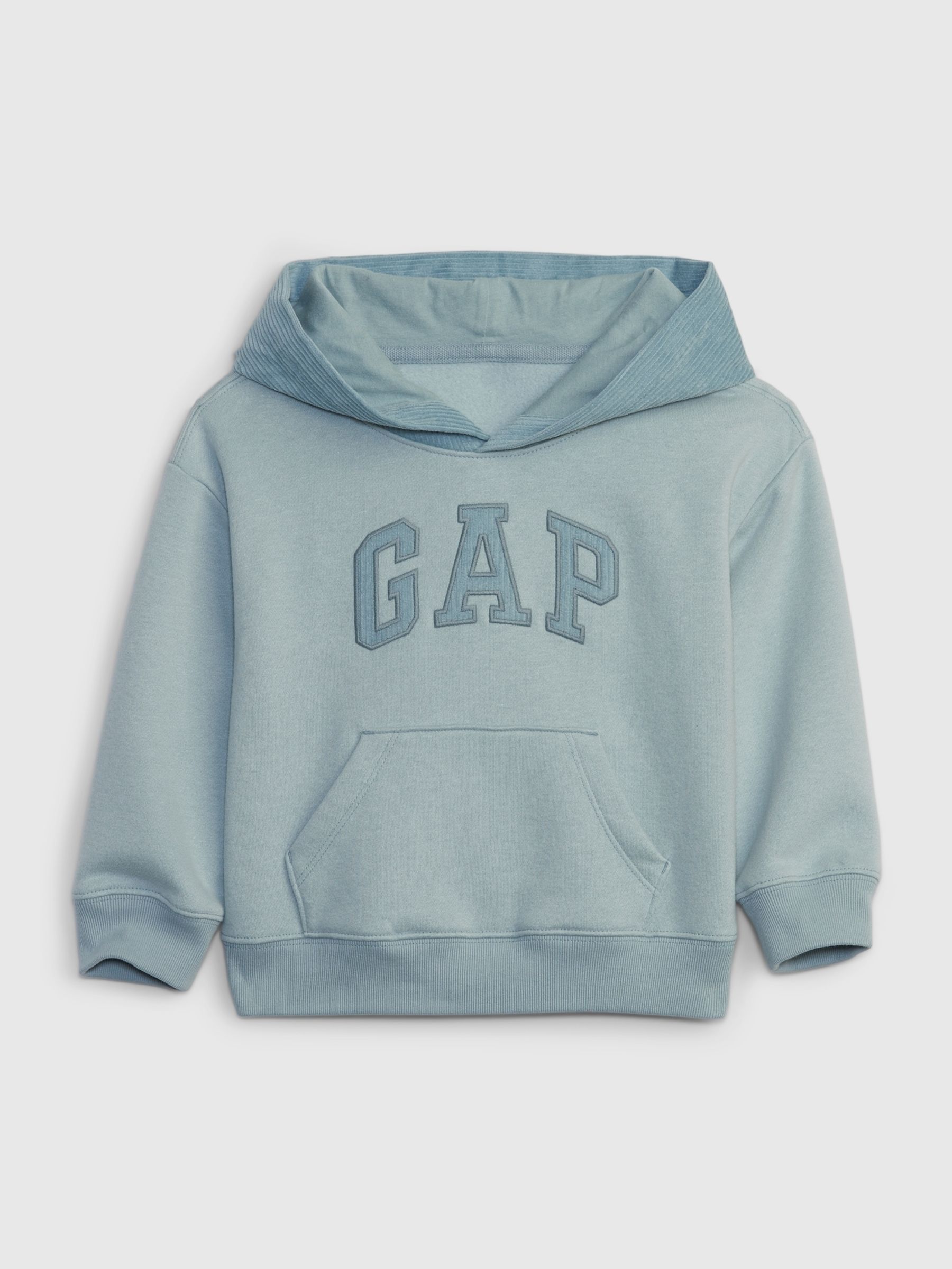 Blue Corduroy Arch Logo Hoodie (12mths-5yrs) - Image 1 of 1
