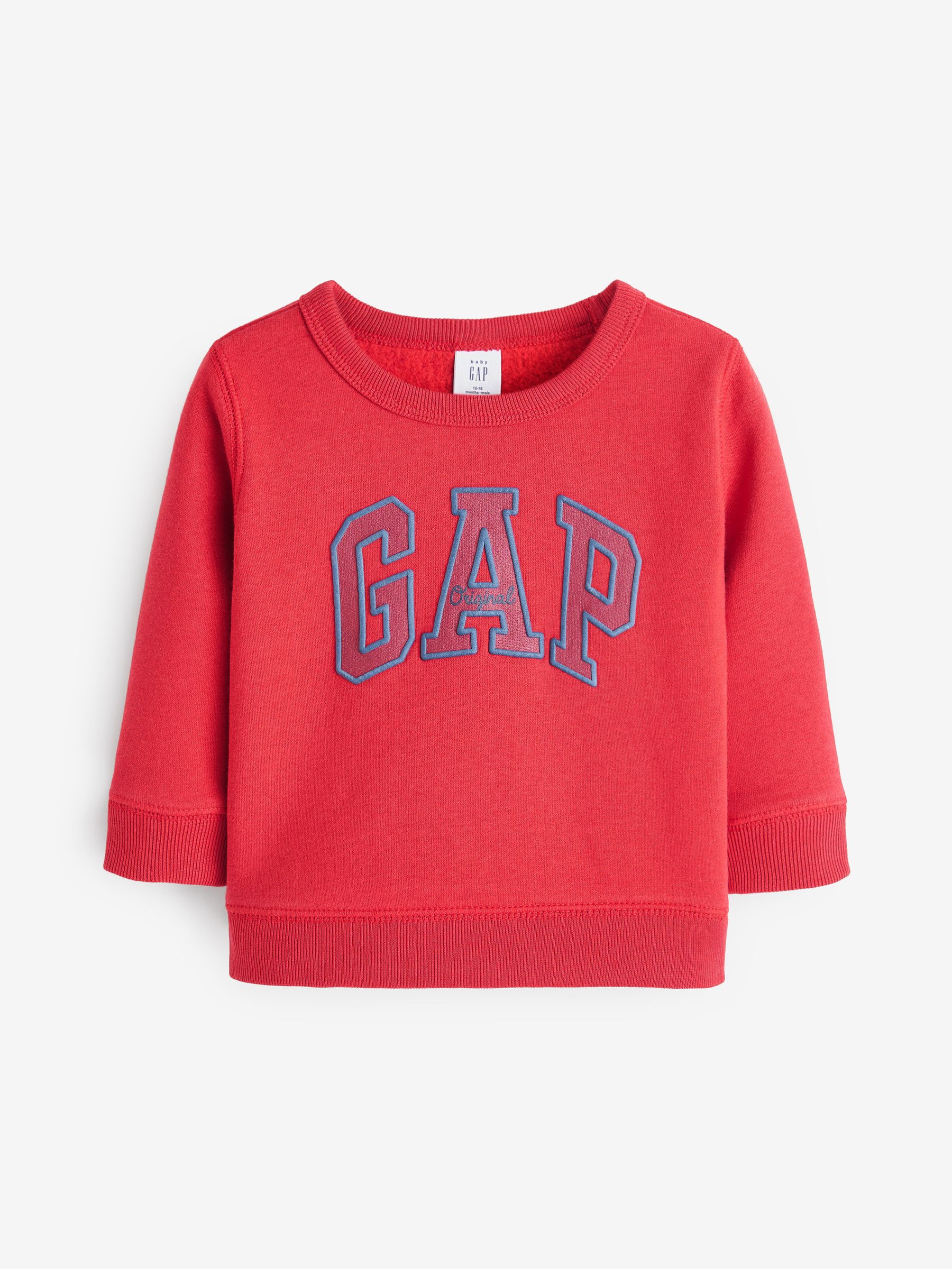 Red and Blue Crew Neck Logo Sweatshirt (12mths-5yrs) - Image 1 of 3