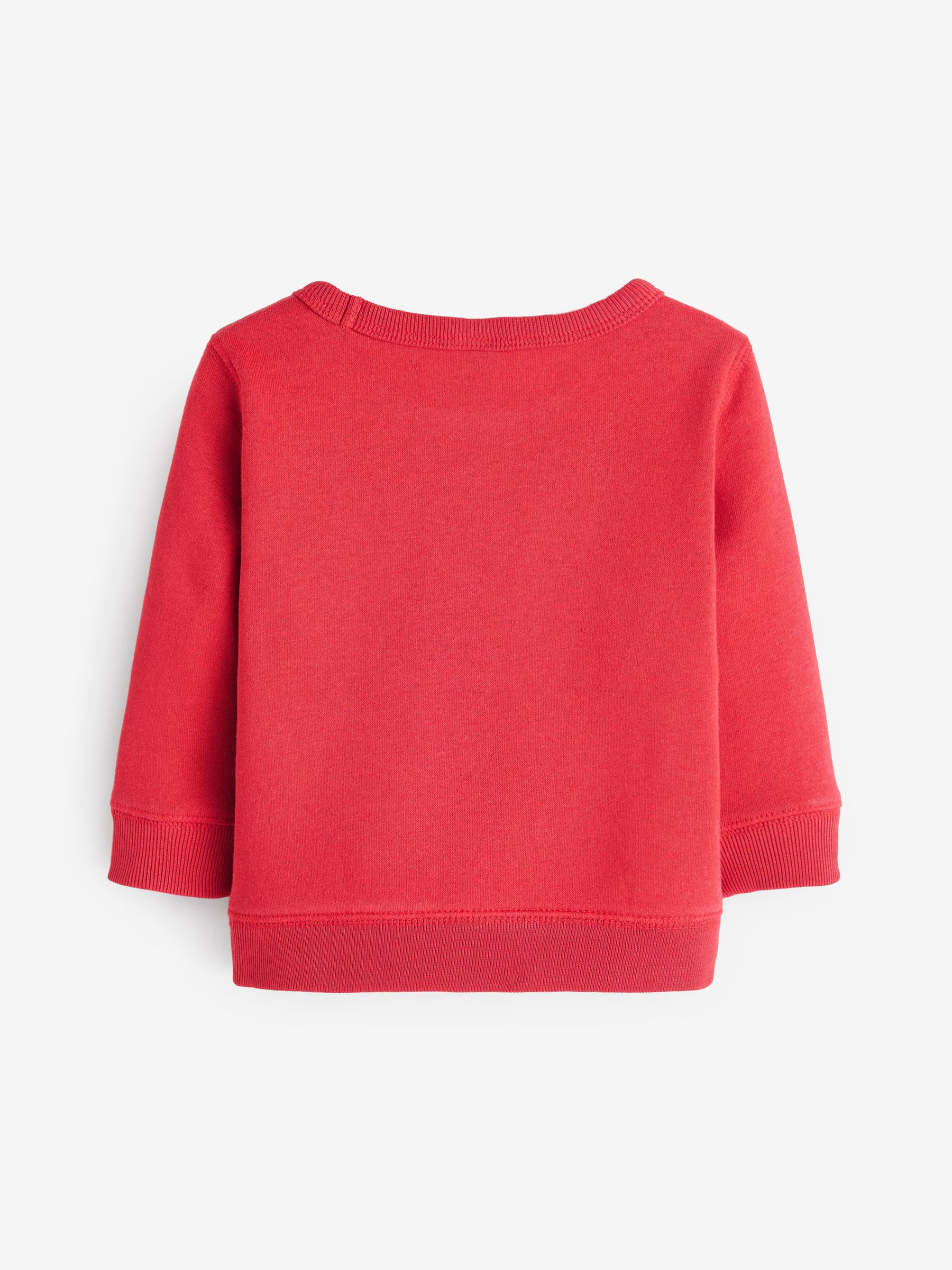 Red and Blue Crew Neck Logo Sweatshirt (12mths-5yrs) - Image 2 of 3