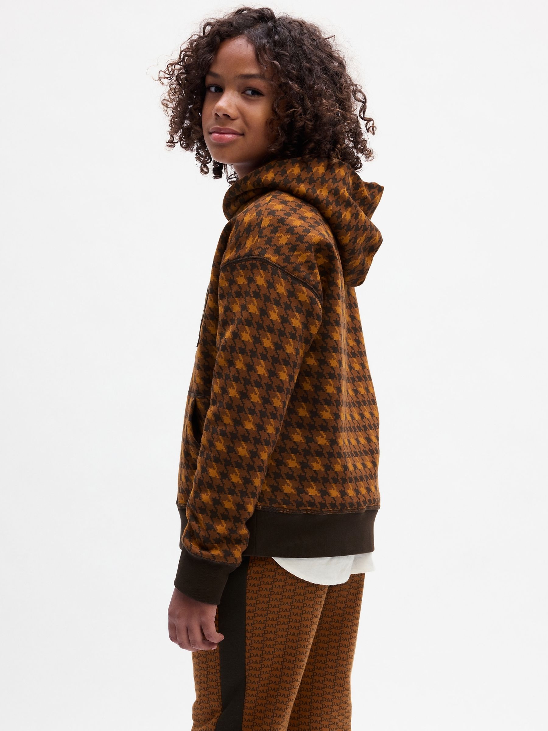Brown Dapper Dan Kids Logo Hoodie (4-13yrs) - Image 2 of 6