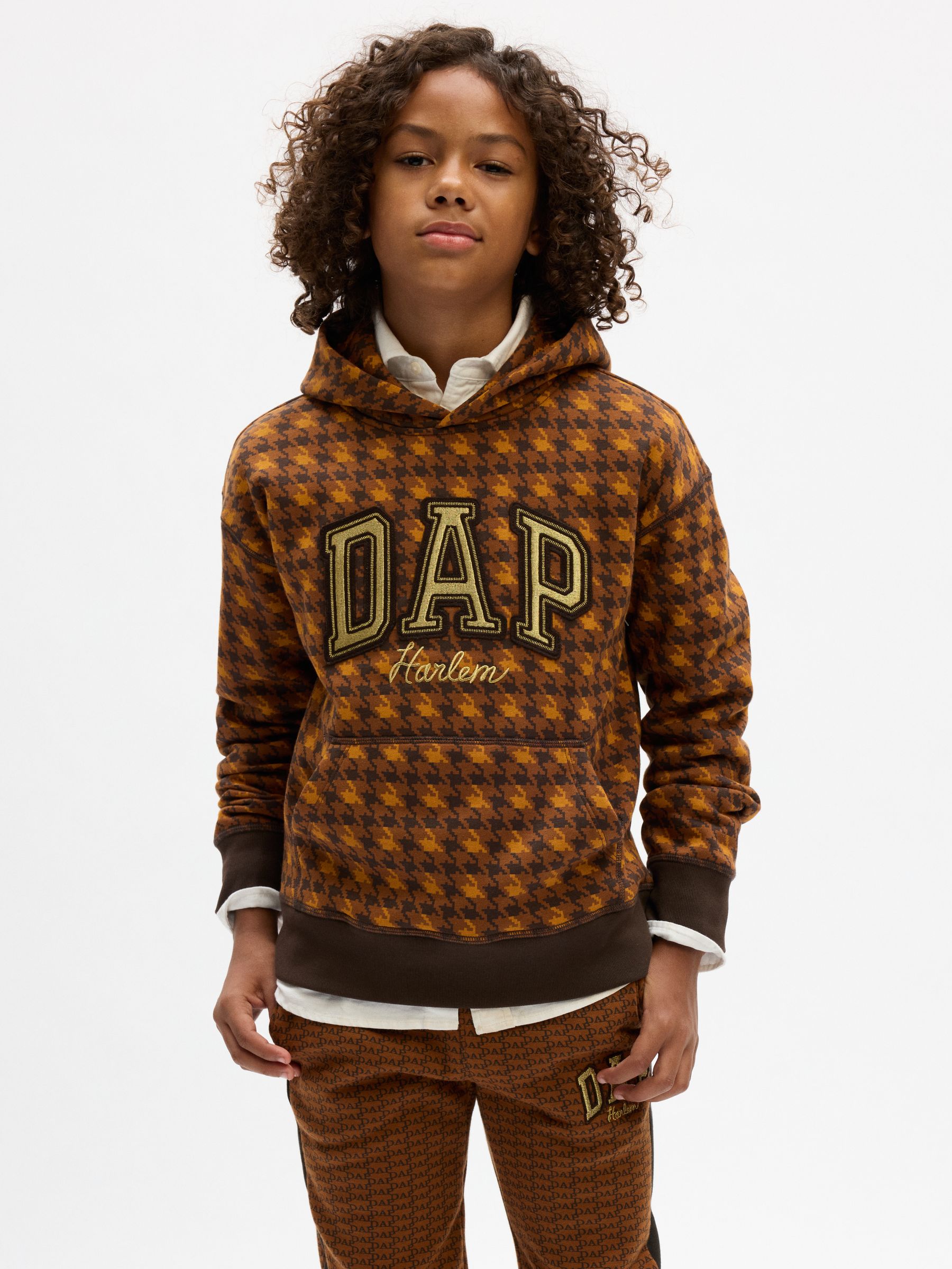 Brown Dapper Dan Kids Logo Hoodie (4-13yrs) - Image 3 of 6