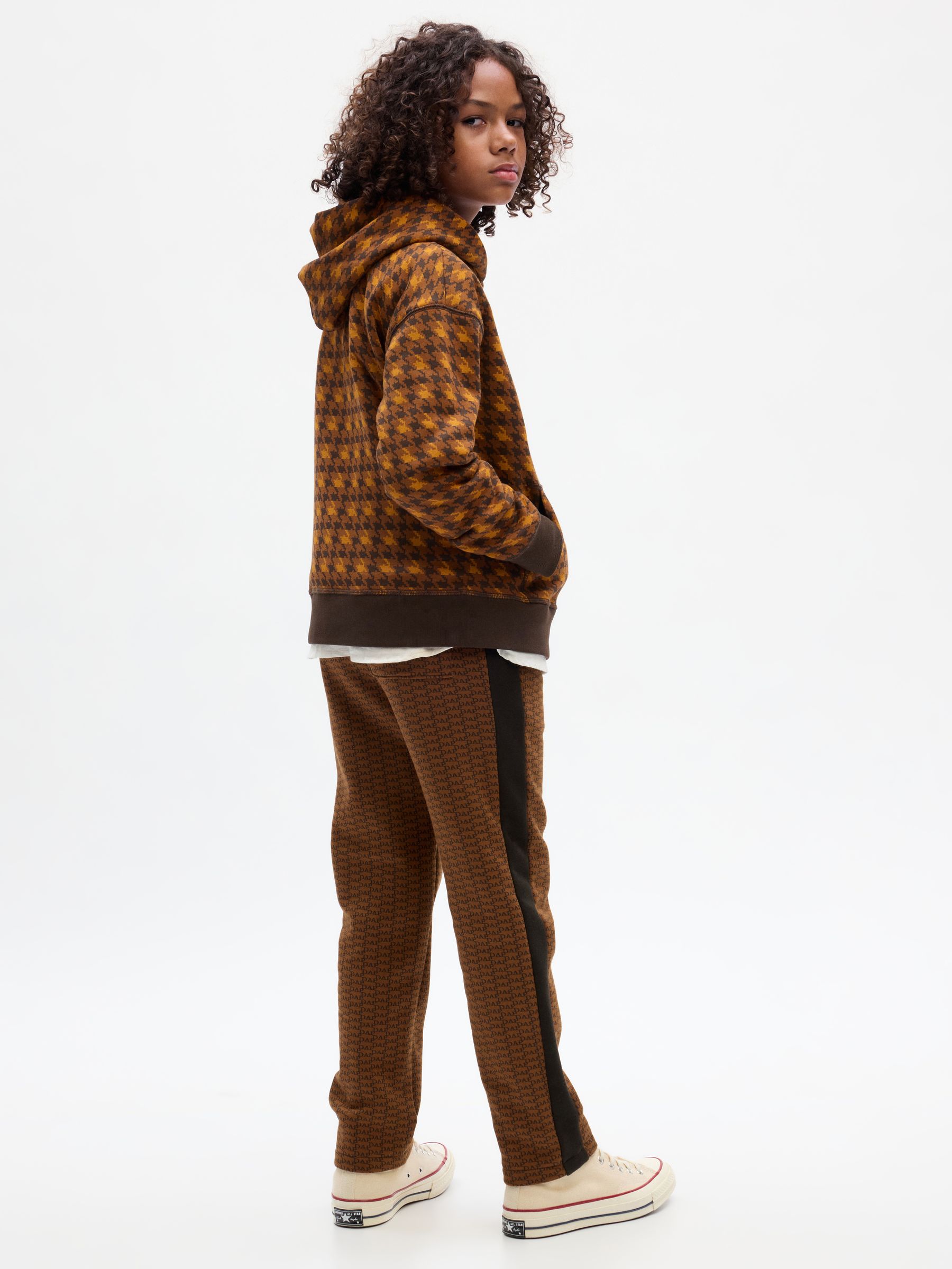 Brown Dapper Dan Kids Logo Hoodie (4-13yrs) - Image 4 of 6