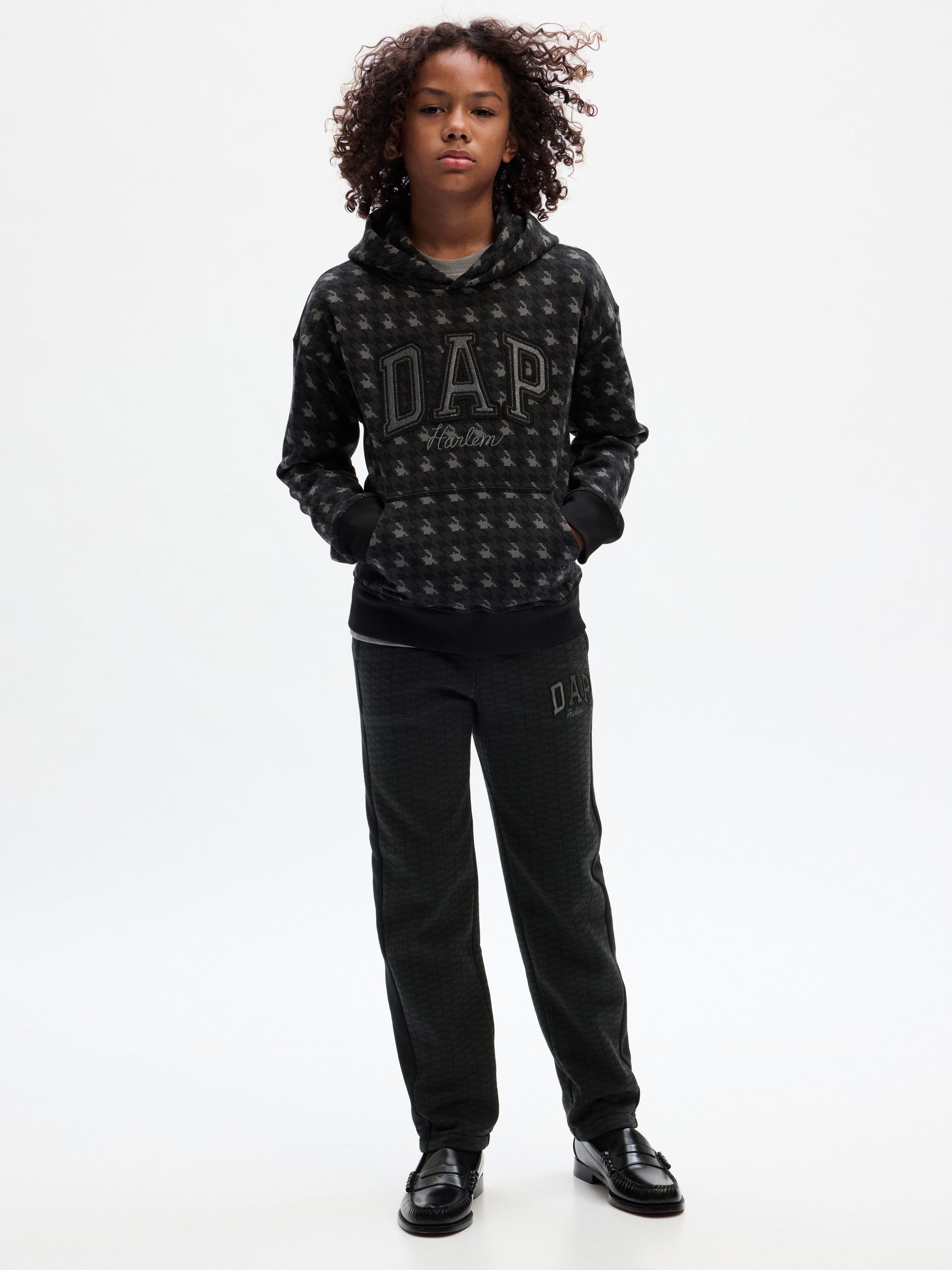 Grey Dapper Dan Kids Logo Hoodie (4-13yrs) - Image 1 of 1