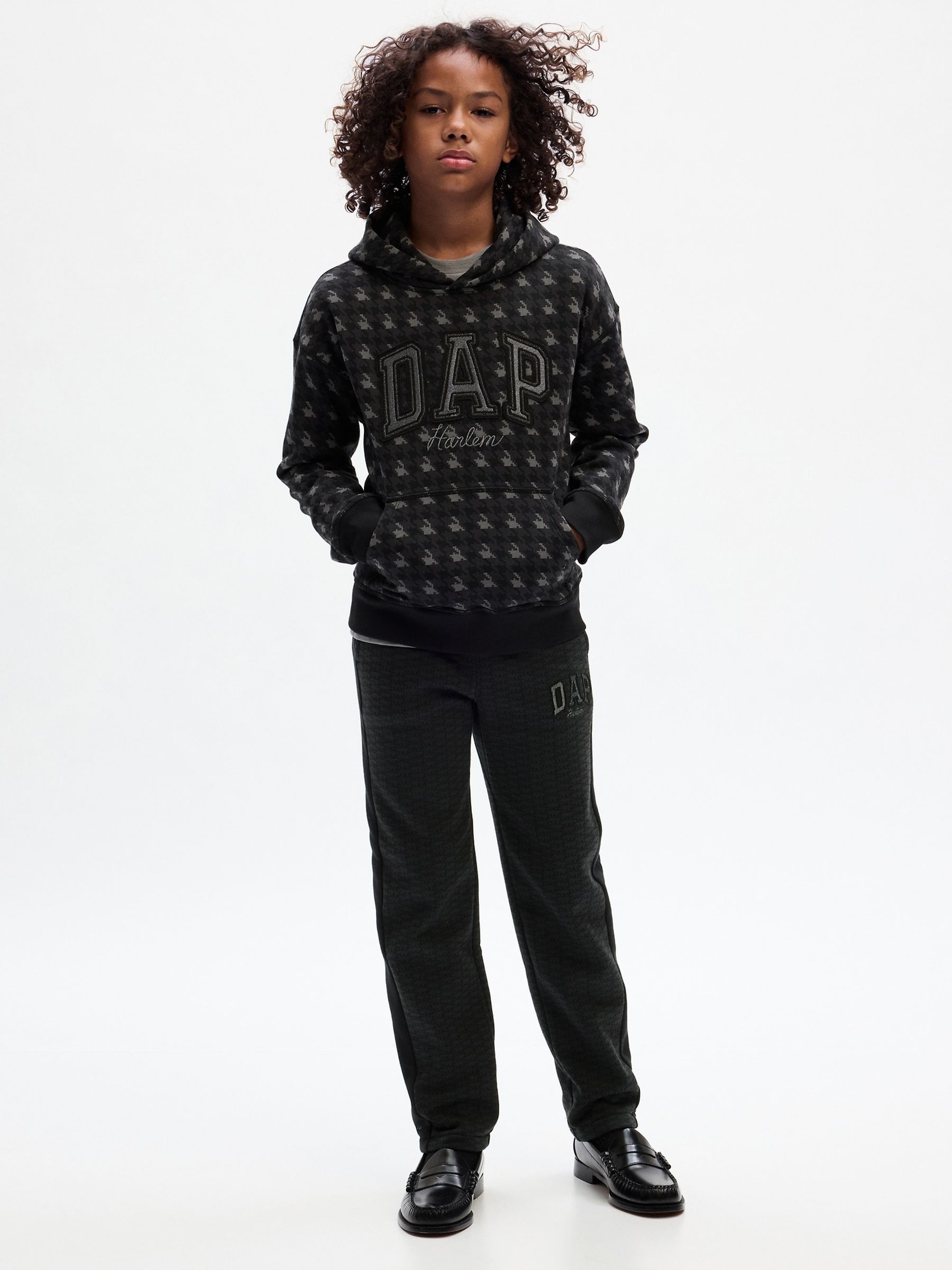 Black Dapper Dan Logo Kids Joggers (4-13yrs) - Image 1 of 4
