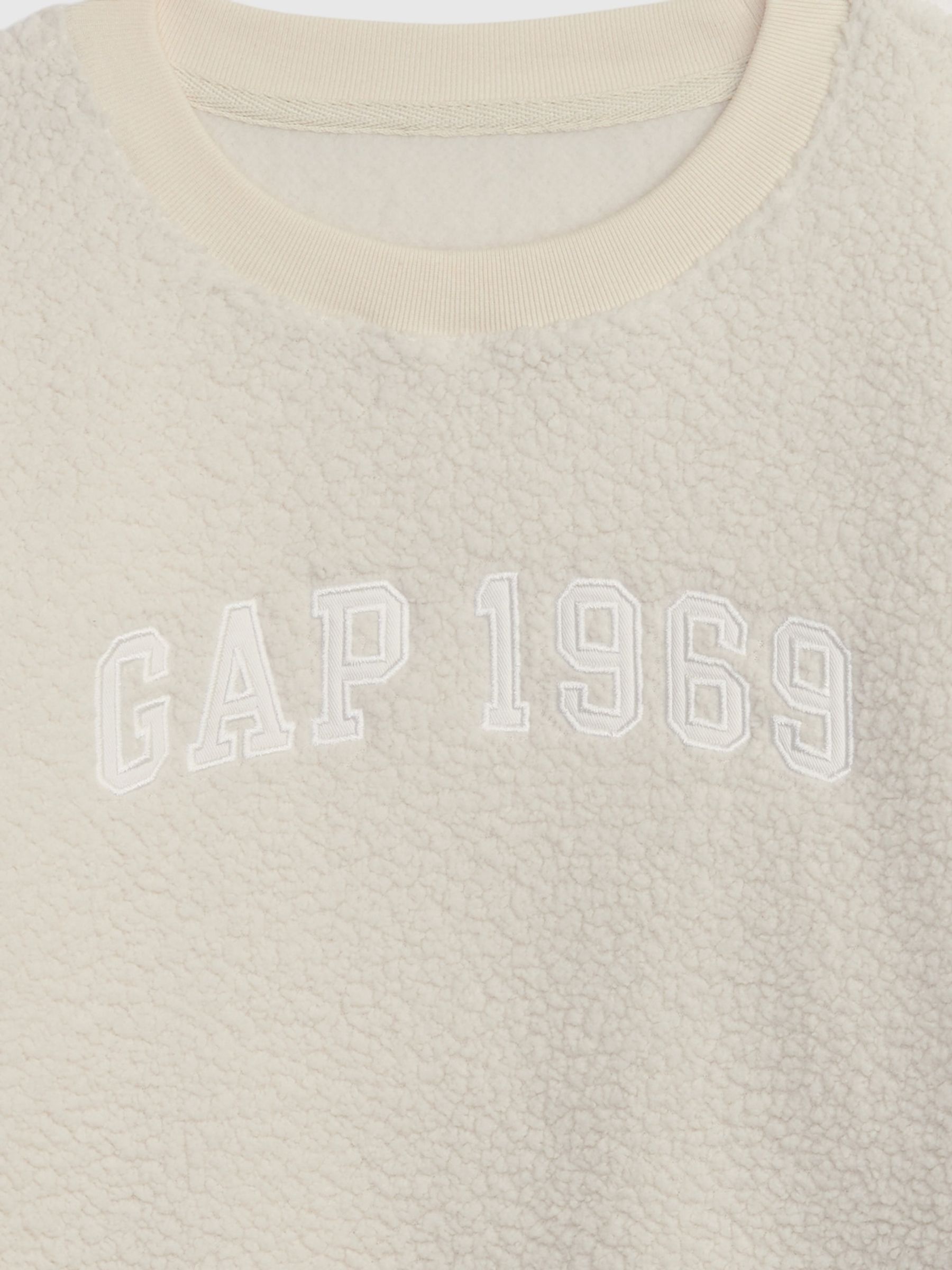 Cream 1969 Arch Logo Sherpa Sweat Dress (4-13yrs) - Image 3 of 3