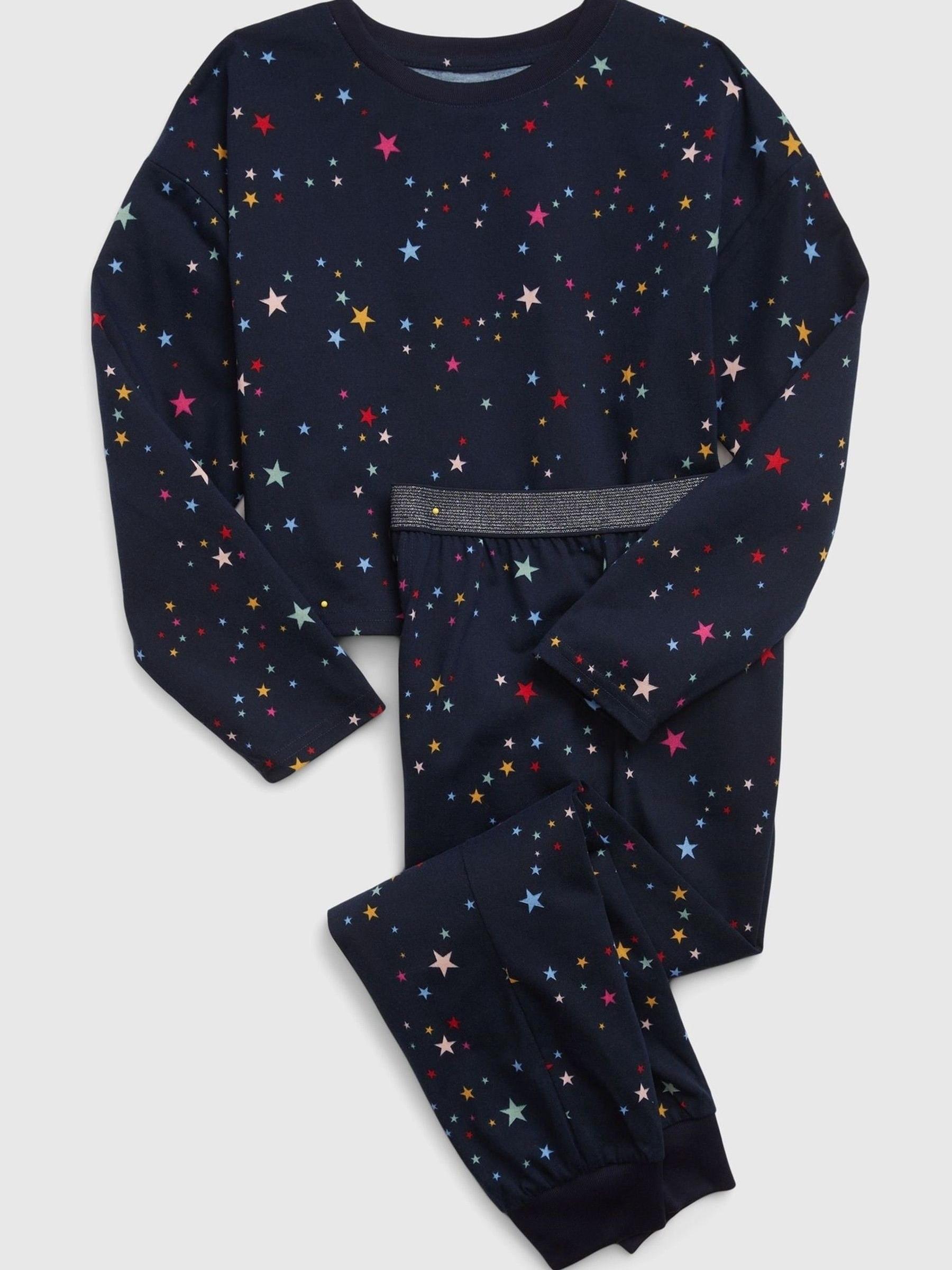 Blue Print Long Sleeve Crew Neck Pyjama Set (6-13yrs) - Image 1 of 1