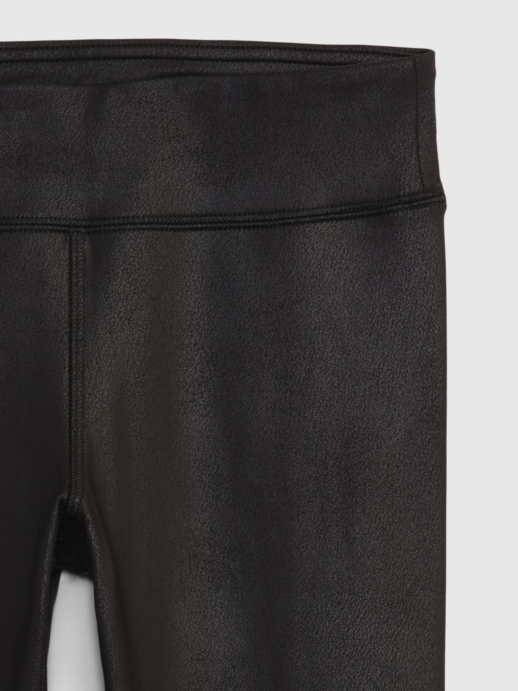 Black Faux Leather Leggings (4-13yrs) - Image 3 of 3