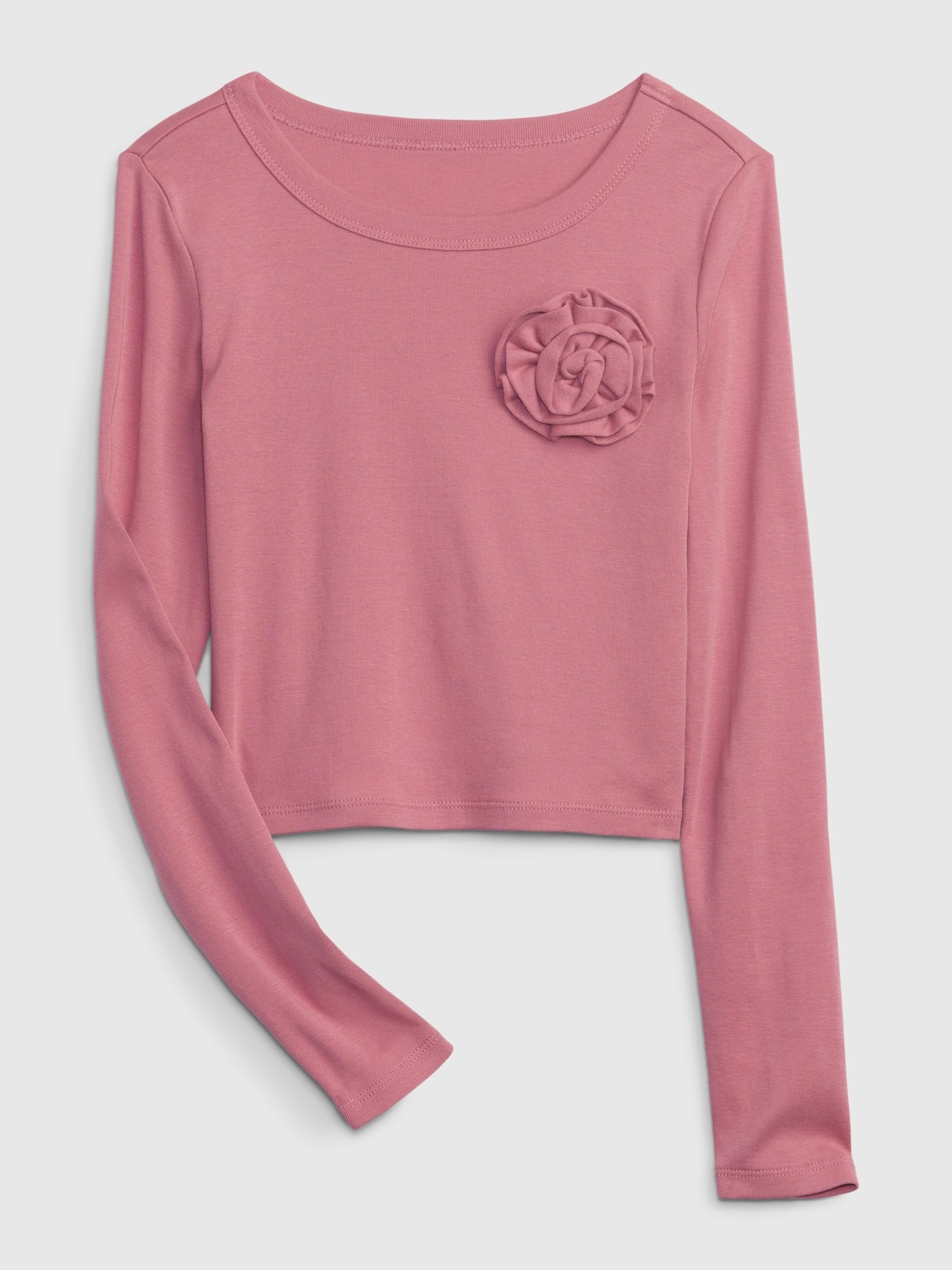 Pink Organic Cotton Graphic Long Sleeve T-Shirt - Image 3 of 4