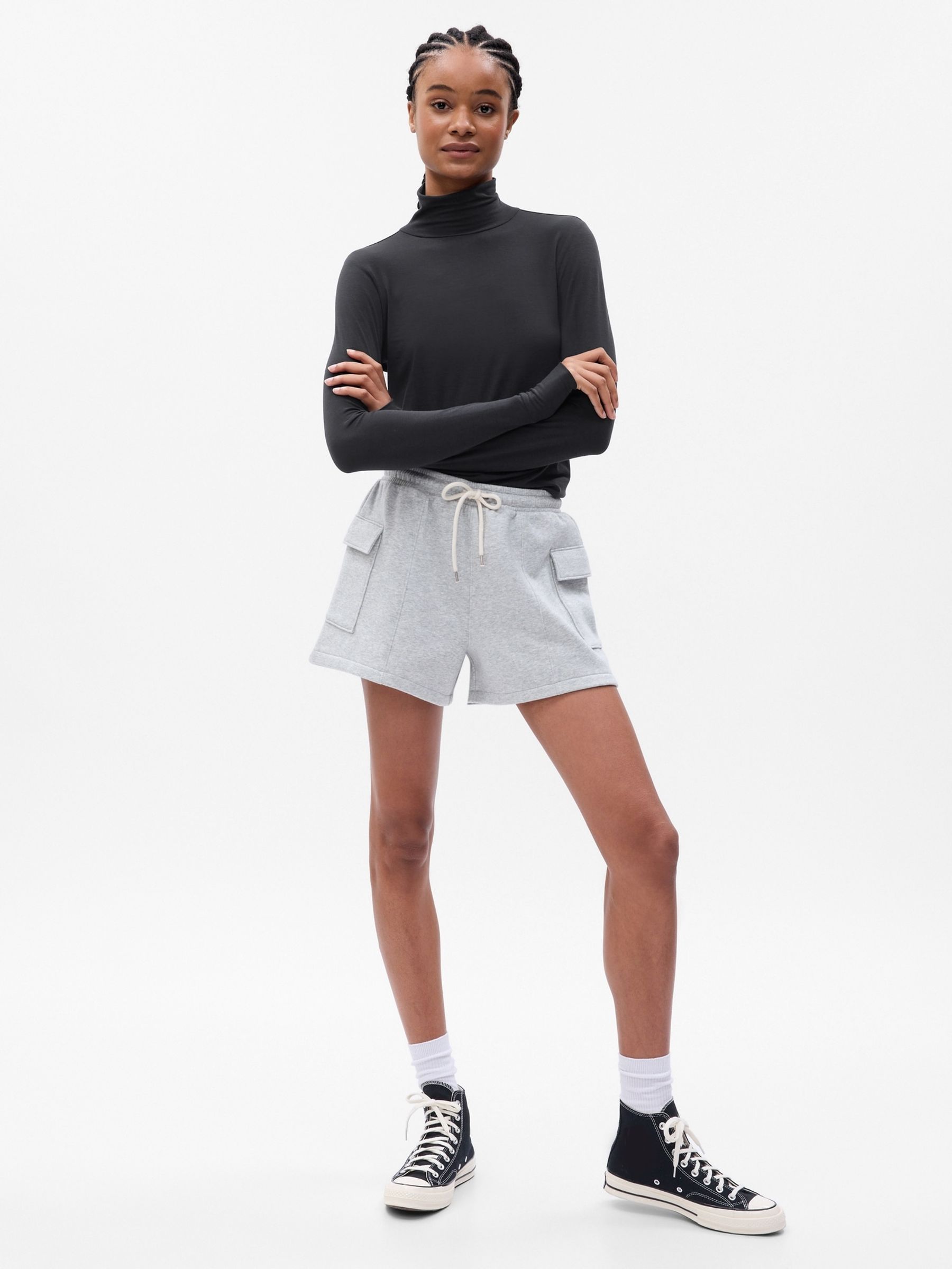 Black Breathable Long Sleeve Turtle Neck T-Shirt - Image 1 of 5