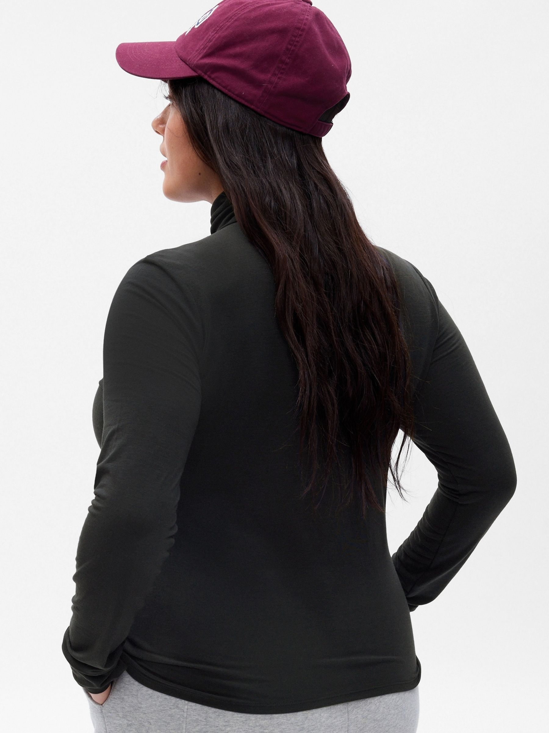 Black Breathable Long Sleeve Turtle Neck T-Shirt - Image 5 of 5