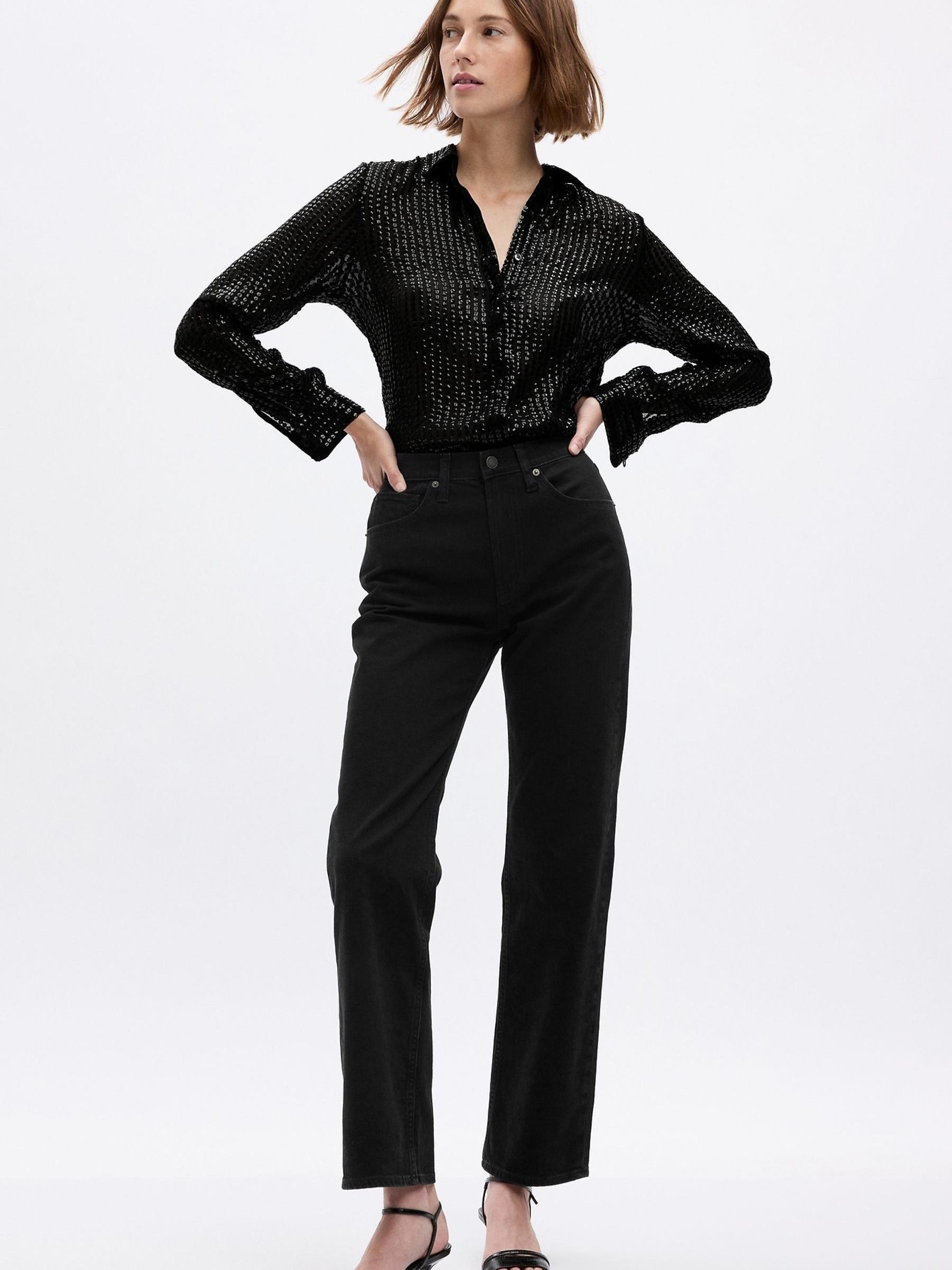 Black Sequin Perfect Shirt - Image 1 of 4