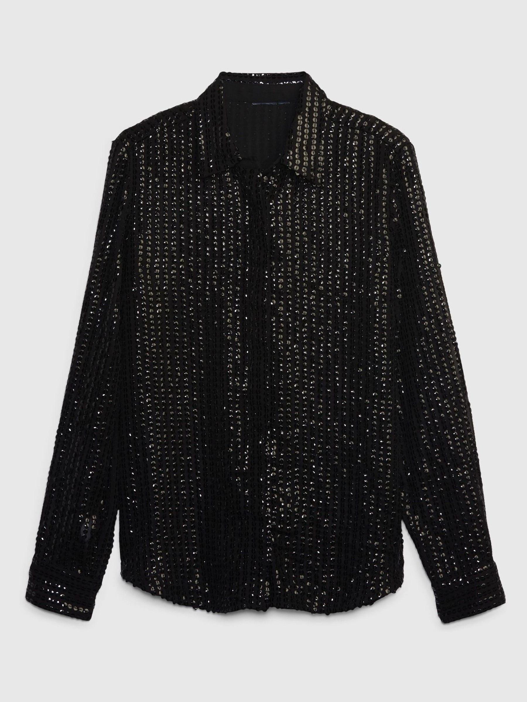 Black Sequin Perfect Shirt - Image 4 of 4