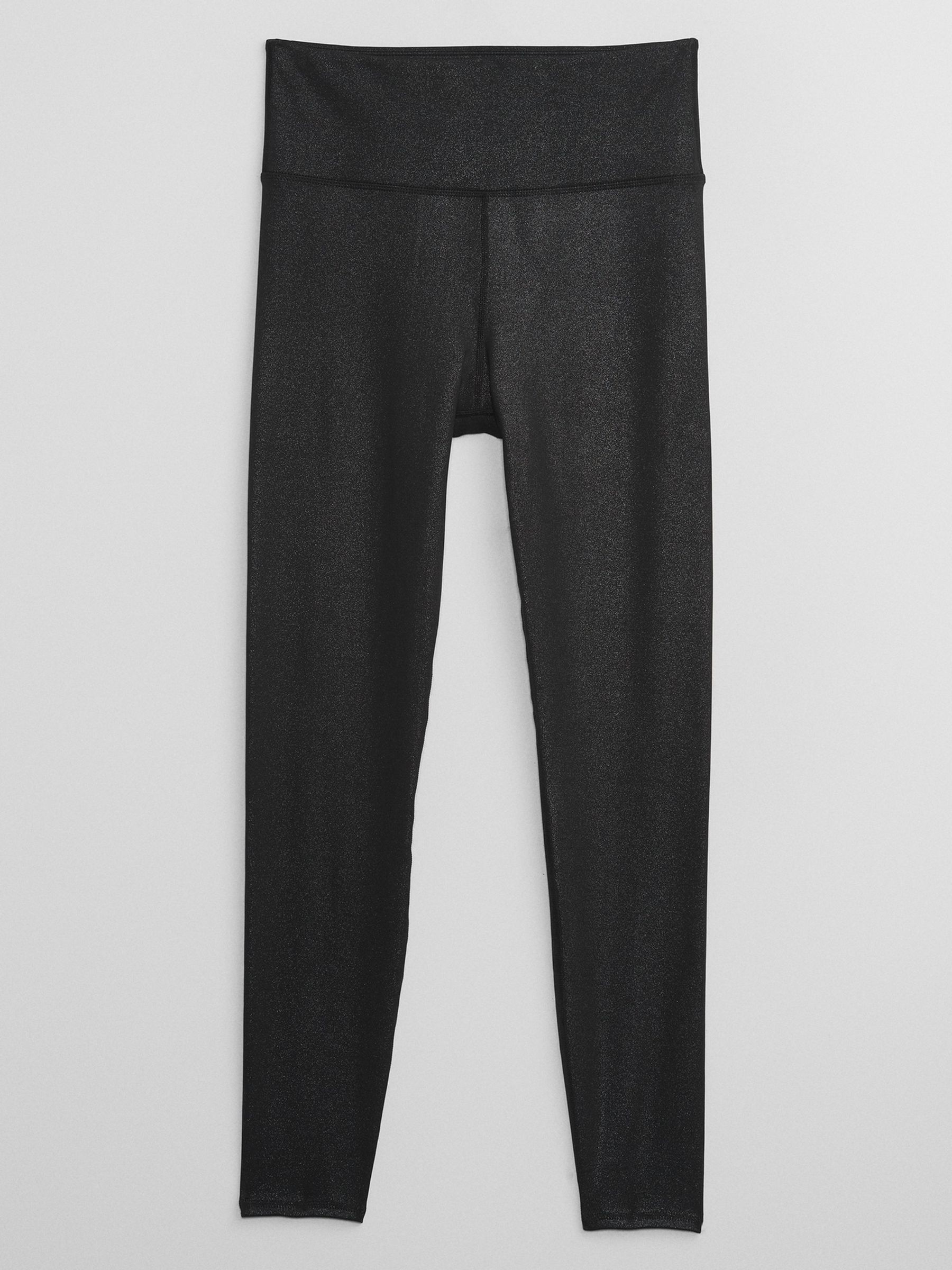 Black High Rise Glitter Leggings - Image 3 of 4