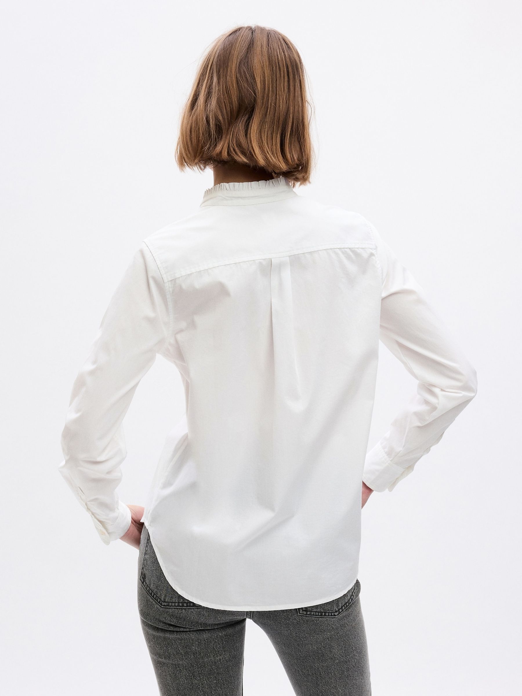 White Organic Cotton Jeweled Buttoned Shirt - Image 2 of 4