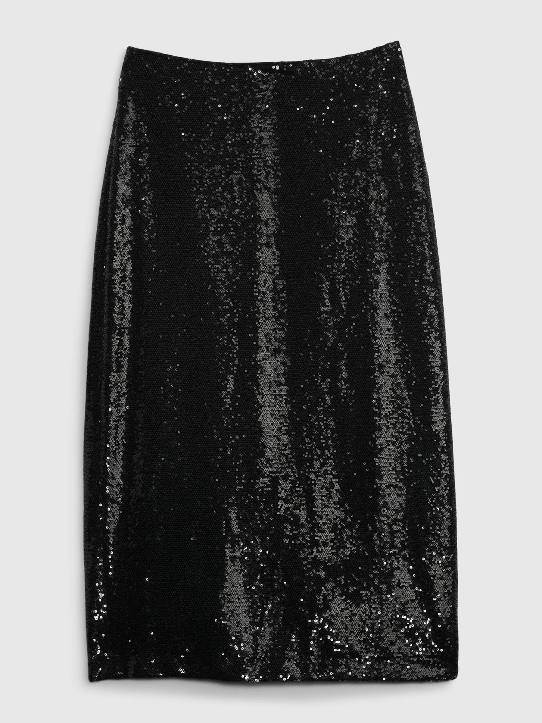Black Sequin Midi Pencil Skirt - Image 6 of 6