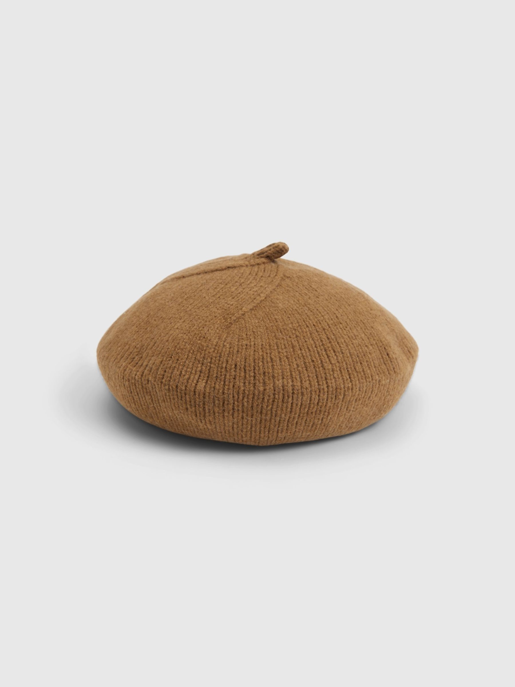 Brown Adults CashSoft Rib Beret - Image 1 of 1