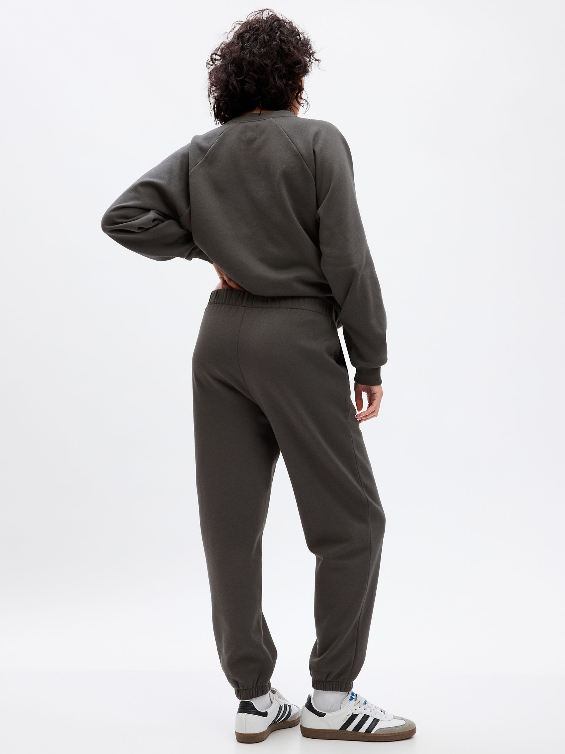 Grey Cuffed High Waisted Oversize Joggers - Image 2 of 2