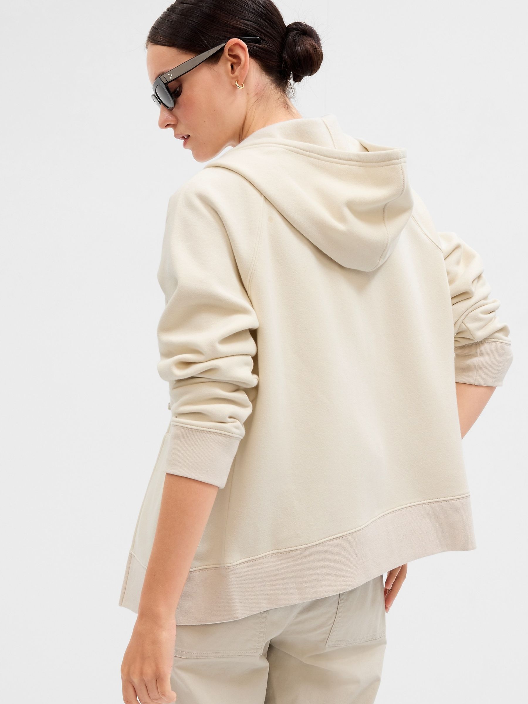 Cream Logo Zip Up Hoodie - Image 2 of 2
