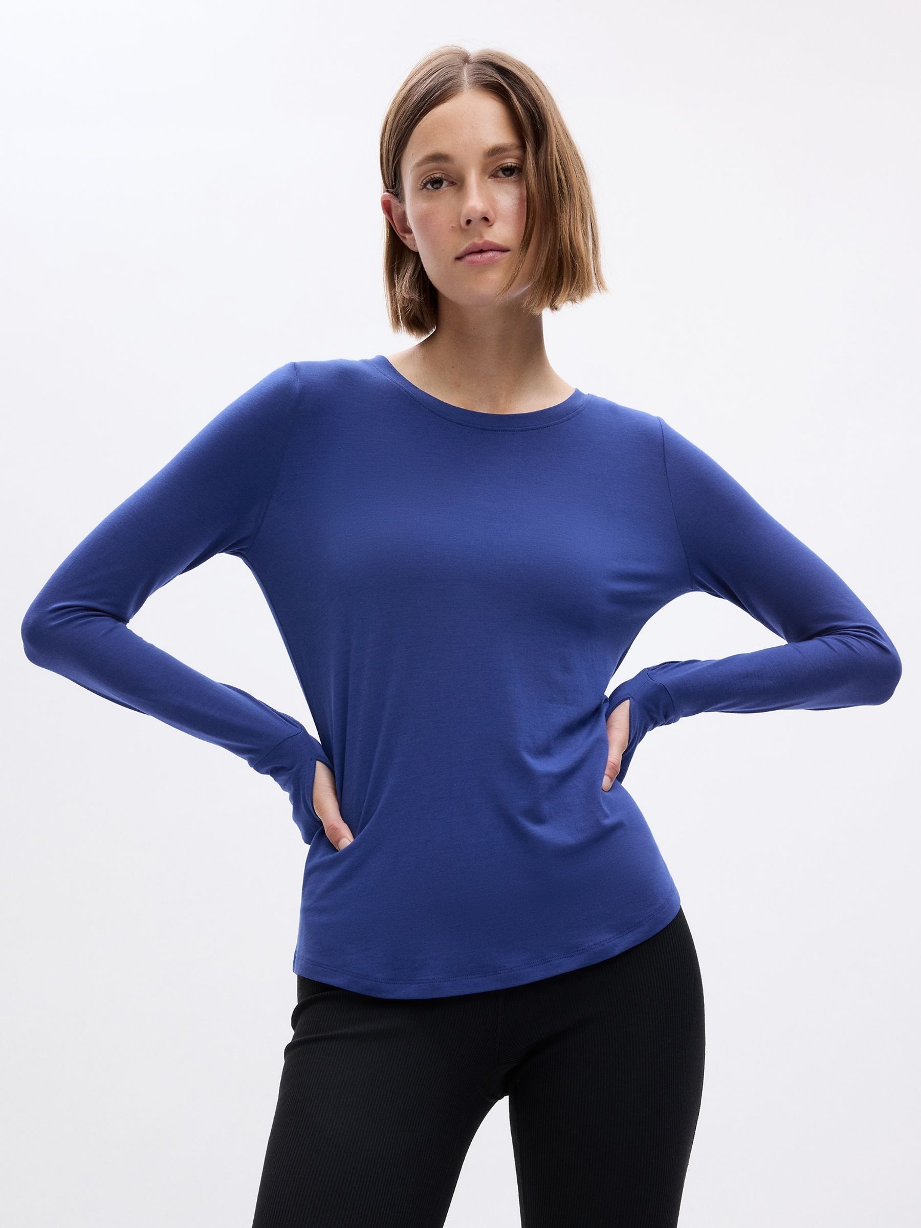Blue Soft Breathe Long Sleeve T-Shirt - Image 1 of 4