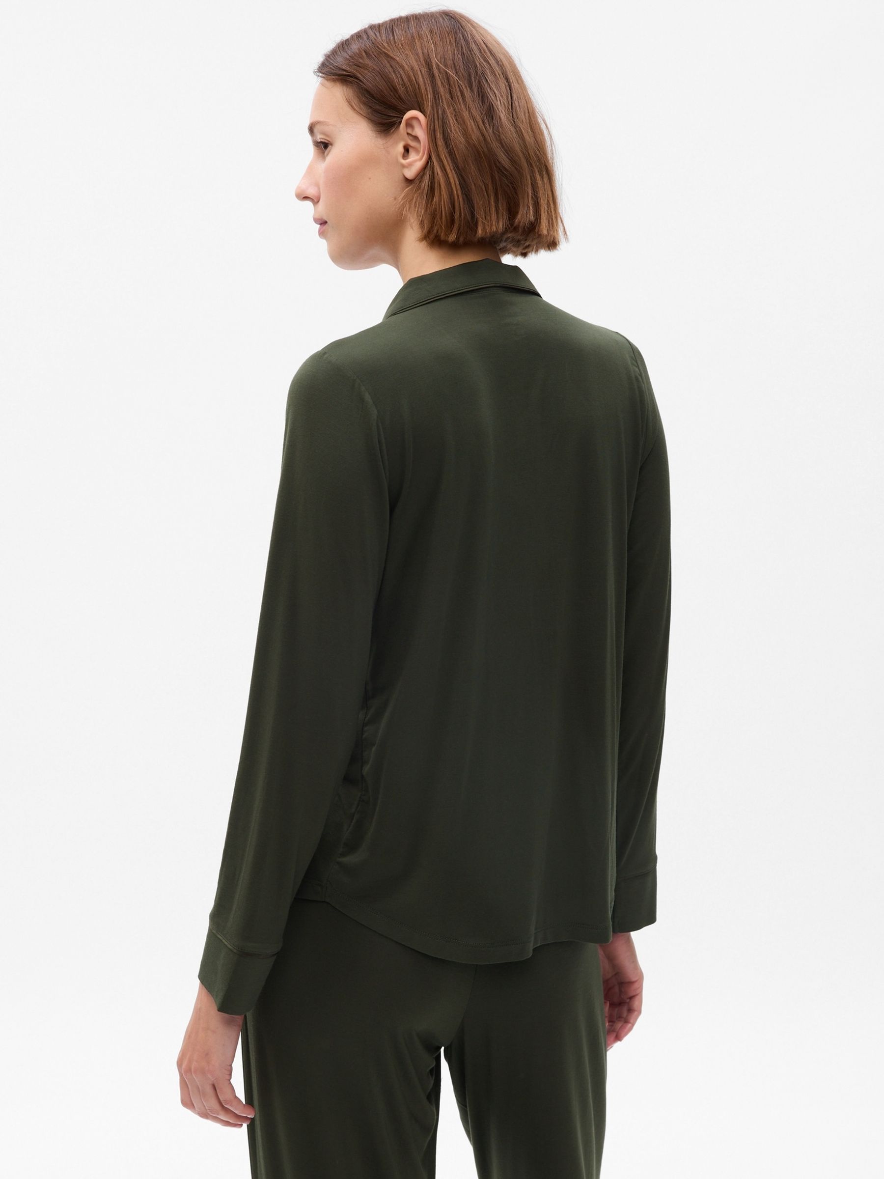 Green Truesleep Long Sleeve Pyjama Top - Image 2 of 2
