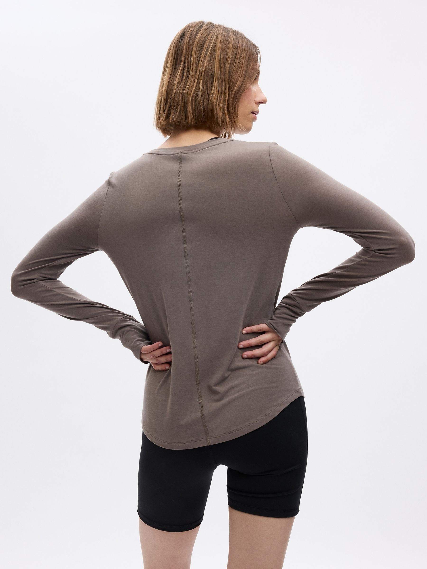Brown Soft Breathe Long Sleeve T-Shirt - Image 2 of 2
