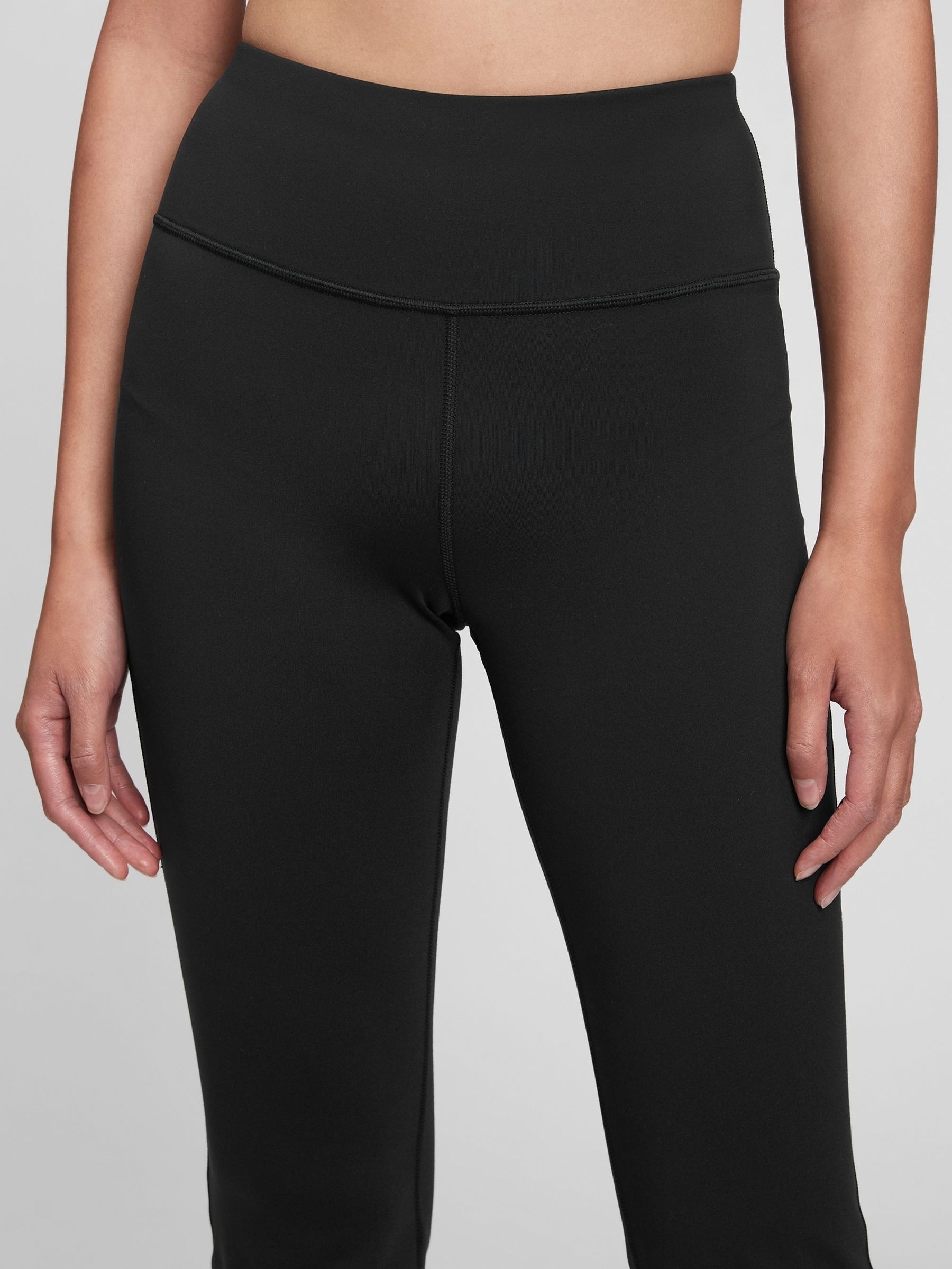 Black Flare High Waisted Power Stretch Leggings - Image 5 of 5