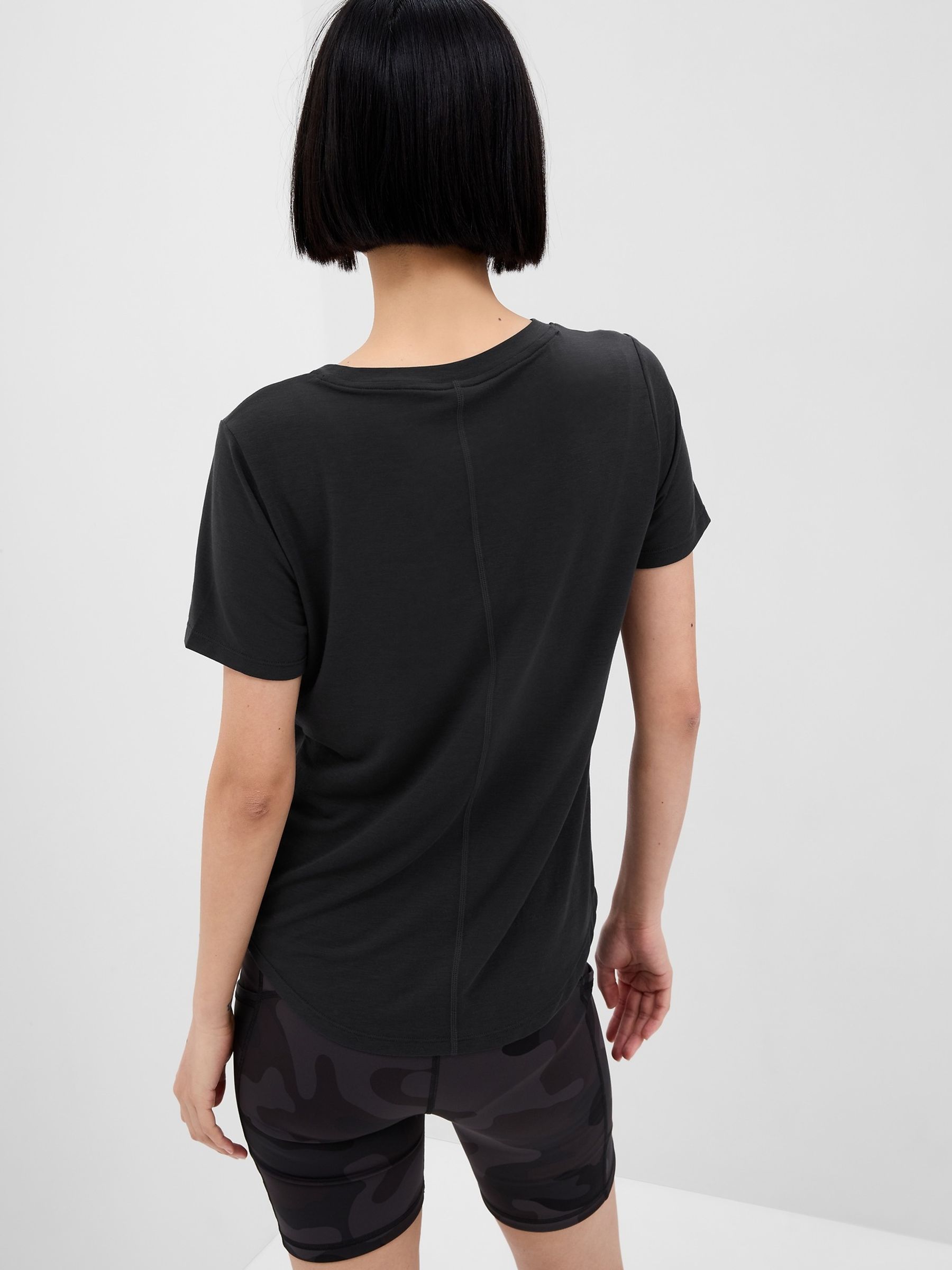 Black Breathe Short Sleeve Crew Neck T-Shirt - Image 2 of 2