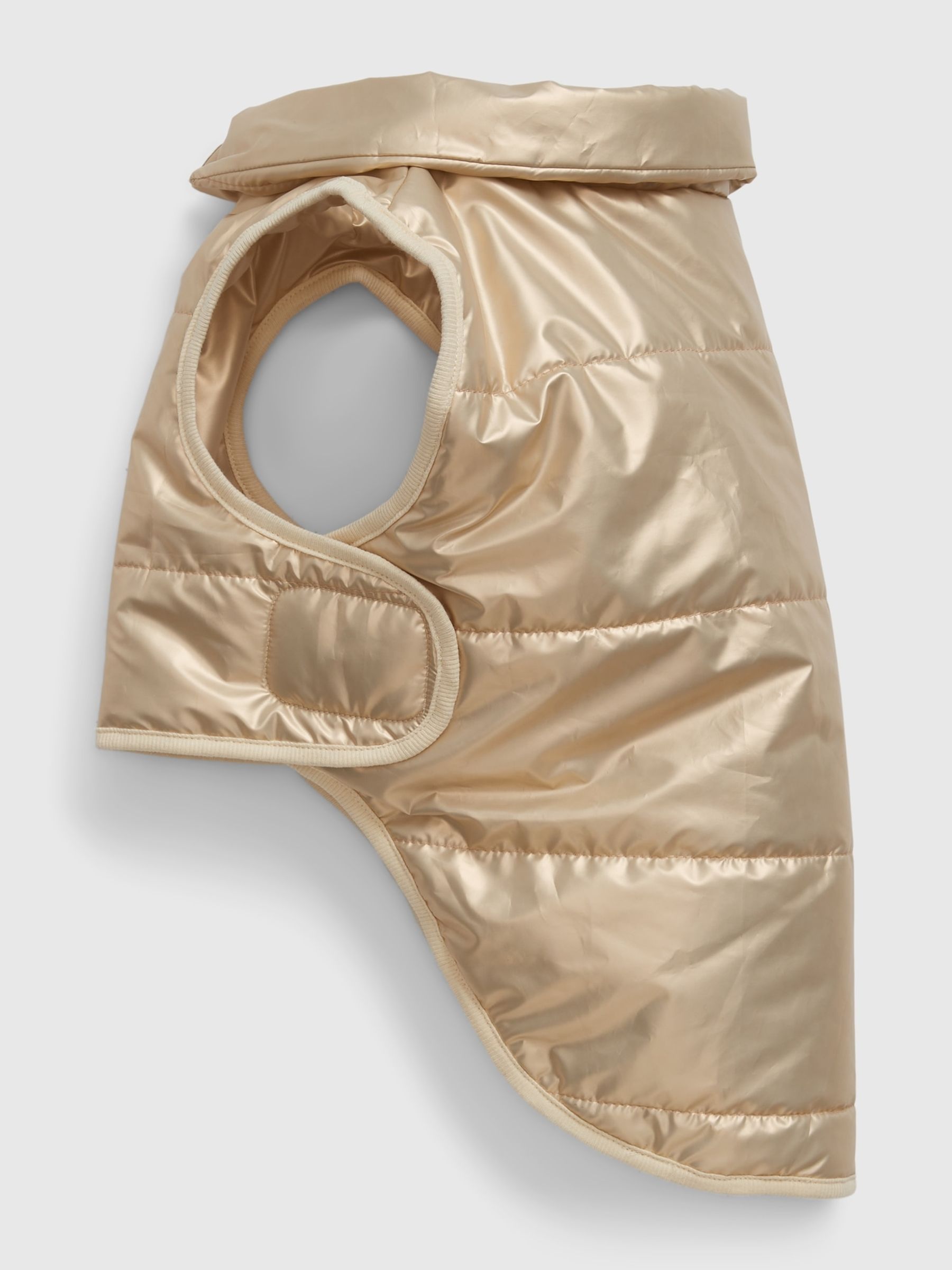 Gold Pet Metallic Puffer Coat - Image 1 of 1