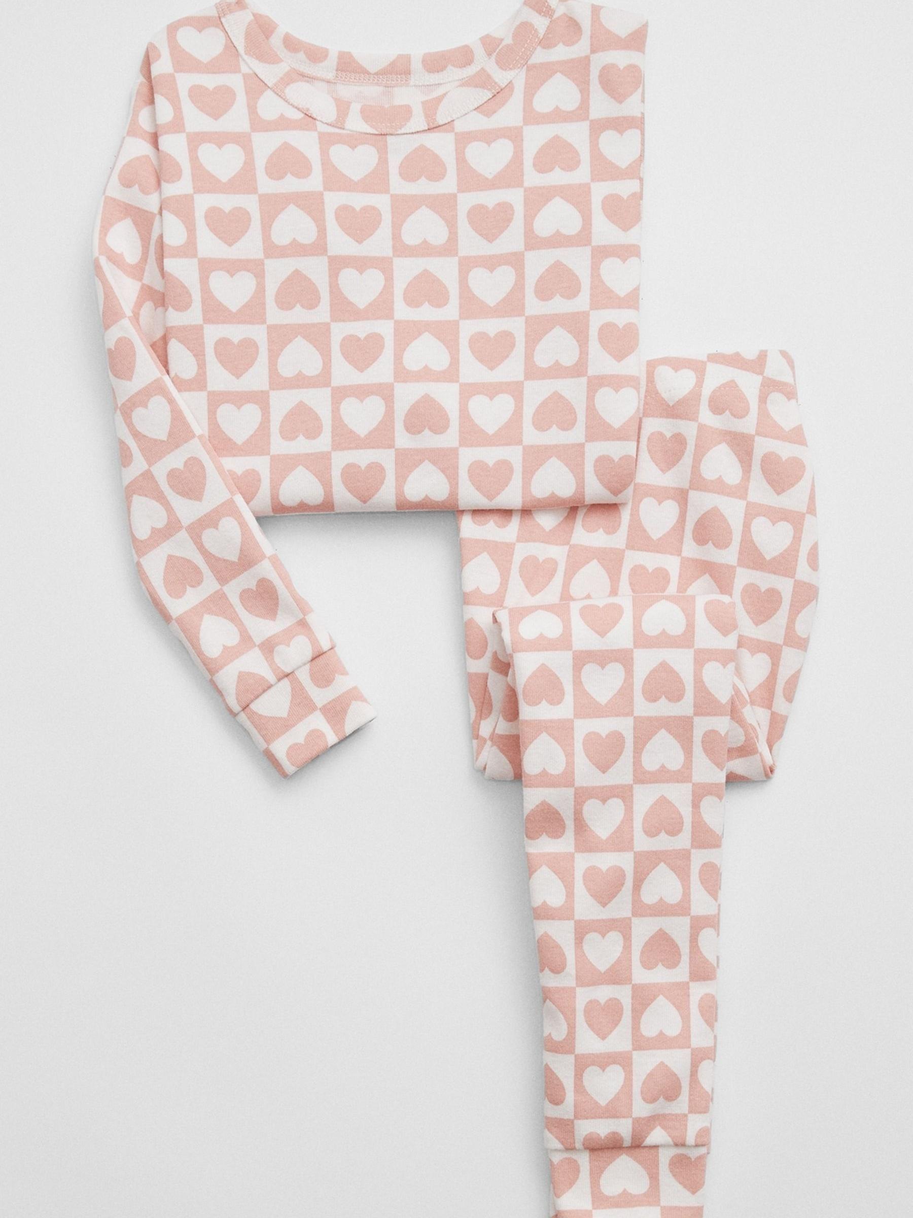 Pink & White Organic Cotton Print Pyjama Set (12mths-5yrs) - Image 1 of 1