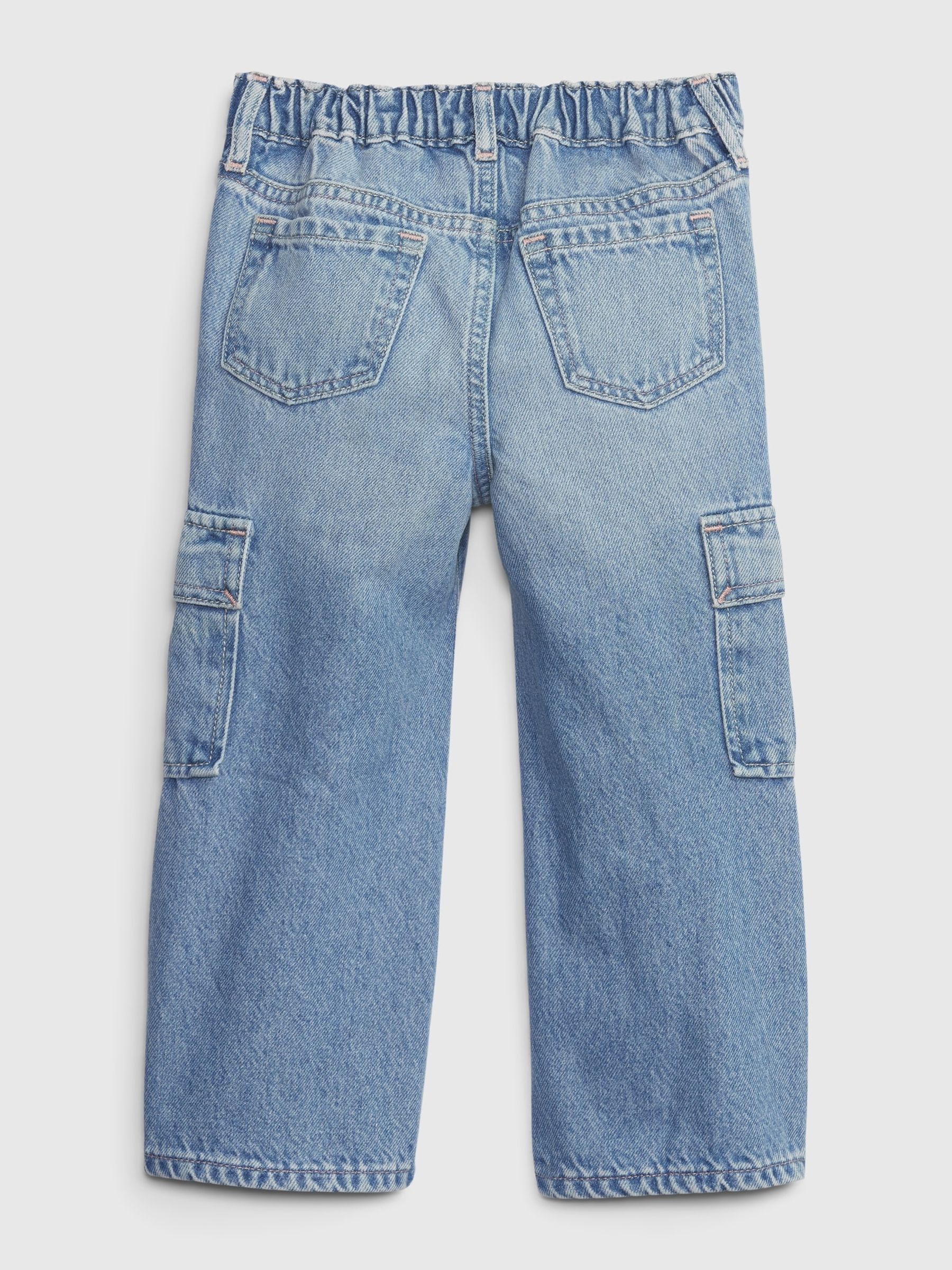 Light Wash Blue Stride Cargo Washwell Jeans (6mths-5yrs) - Image 2 of 3