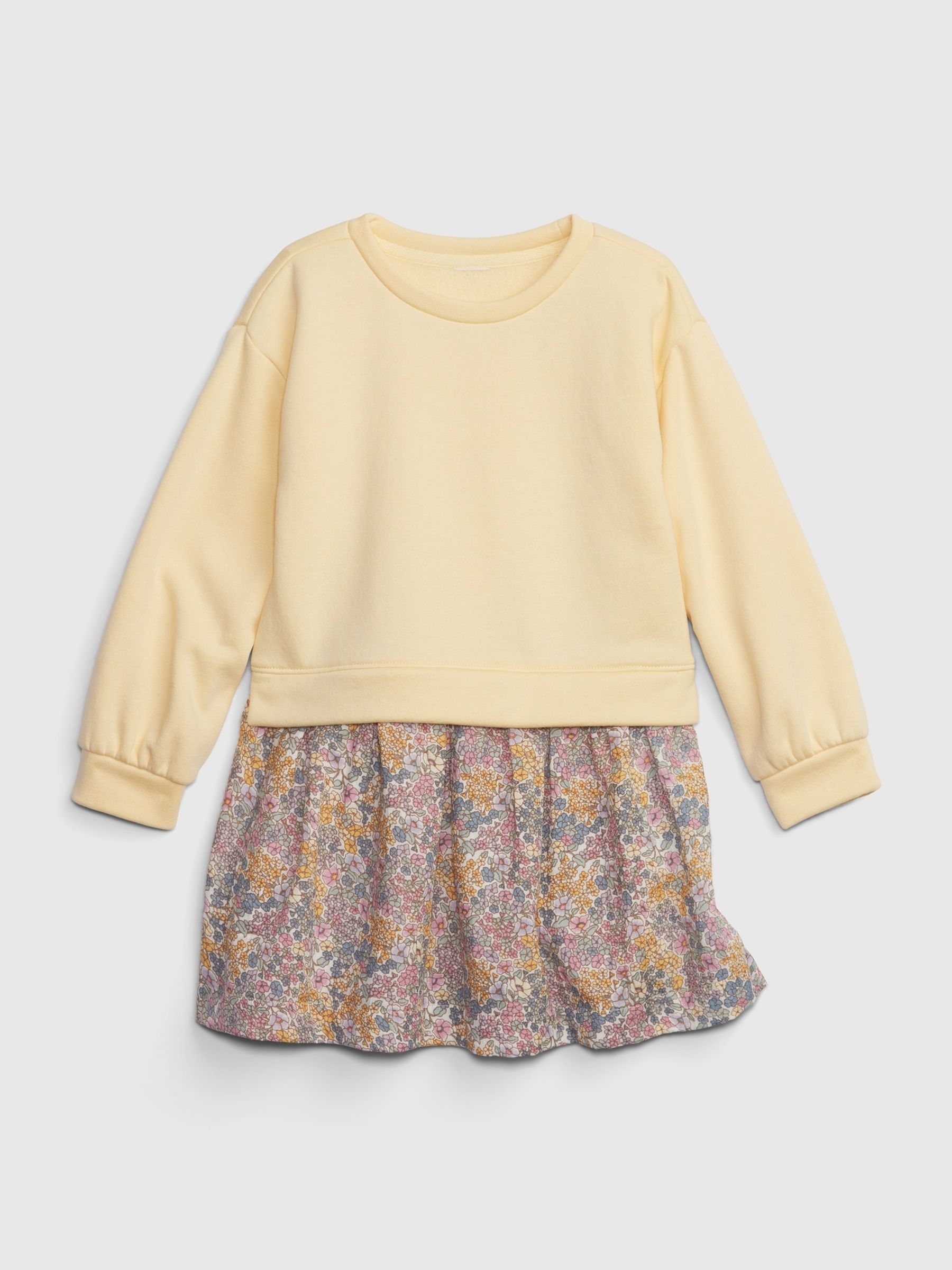 Yellow 2-in-1 Sweatshirt Dress (6mths-5yrs) - Image 1 of 1 Yellow 2-in-1 Sweatshirt Dress (6mths-5yrs) - Image 1 of 1