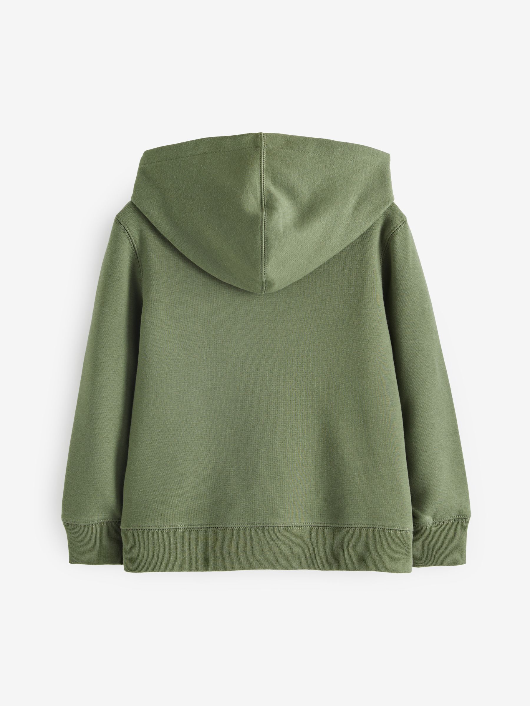 Khaki Green Logo Fleece Lined Zip Through Hoodie (4-13yrs) - Image 2 of 3