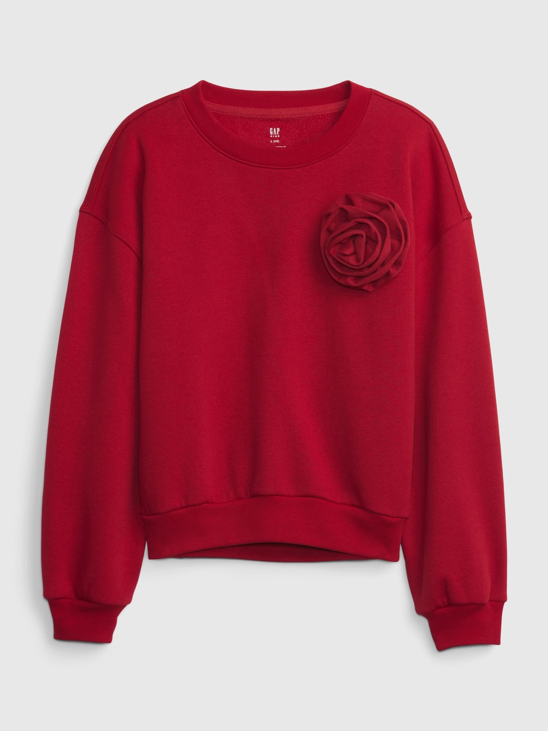 Red Rosette Crew Neck Long Sleeve Sweatshirt (4-13yrs) - Image 1 of 3