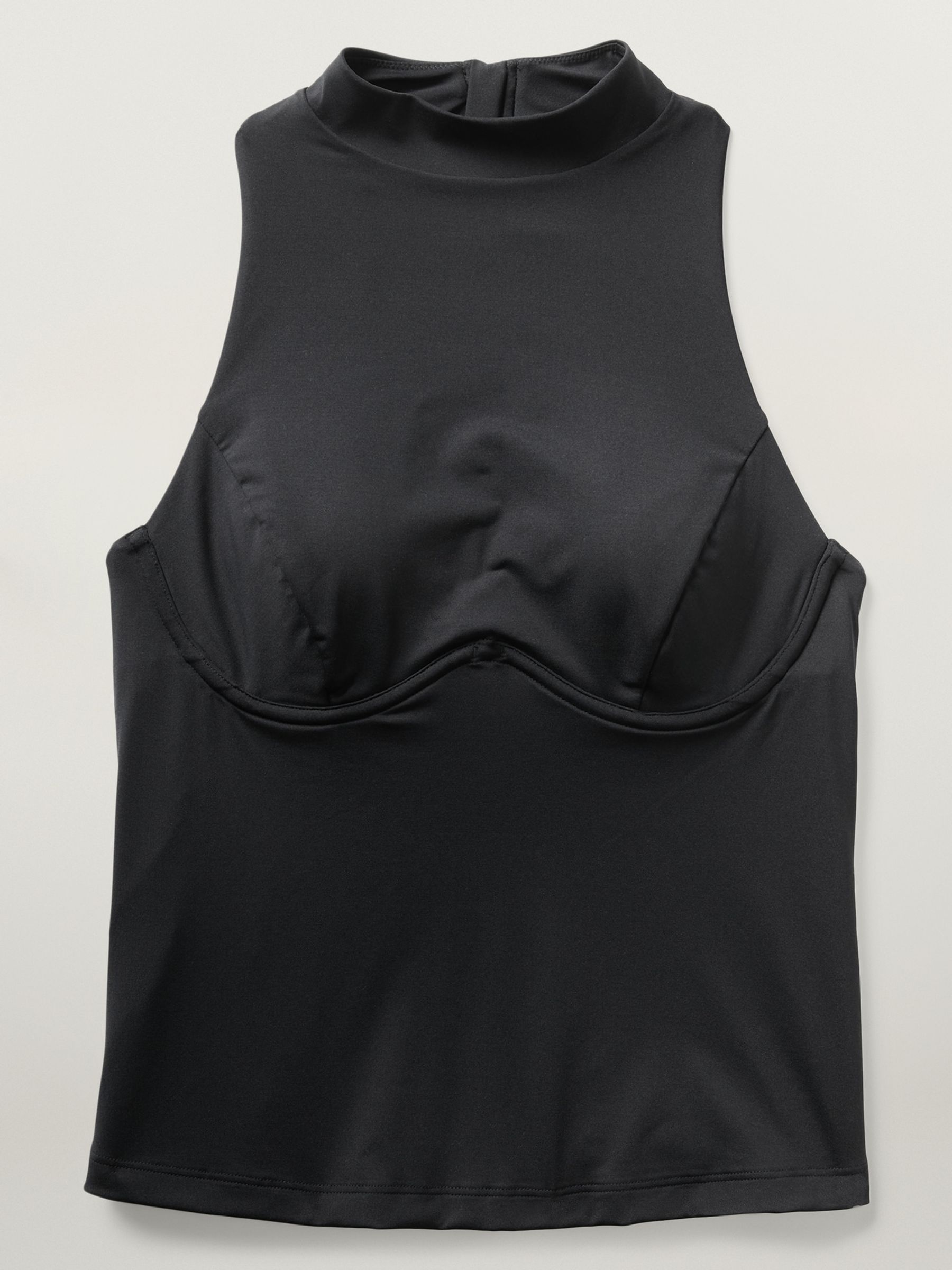 Athleta Black Maldives Sport Zip Tankini Swim Top - Image 4 of 5