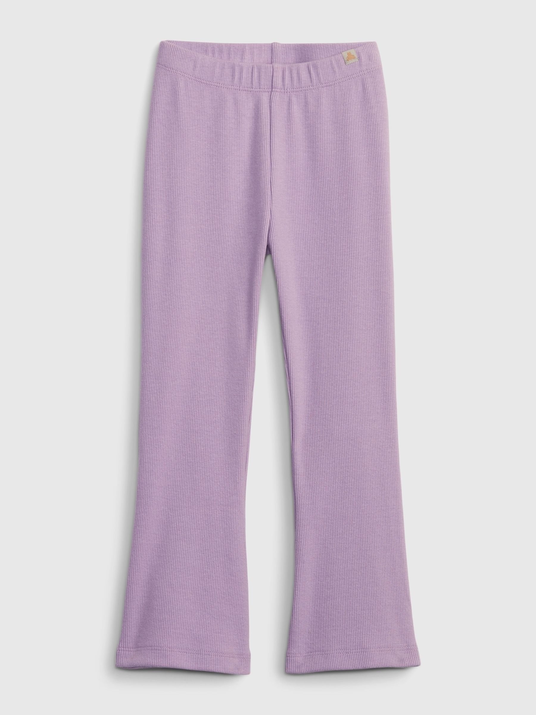 Purple Organic Cotton Flare Leggings (4-13yrs) - Image 1 of 1 Purple Organic Cotton Flare Leggings (4-13yrs) - Image 1 of 1