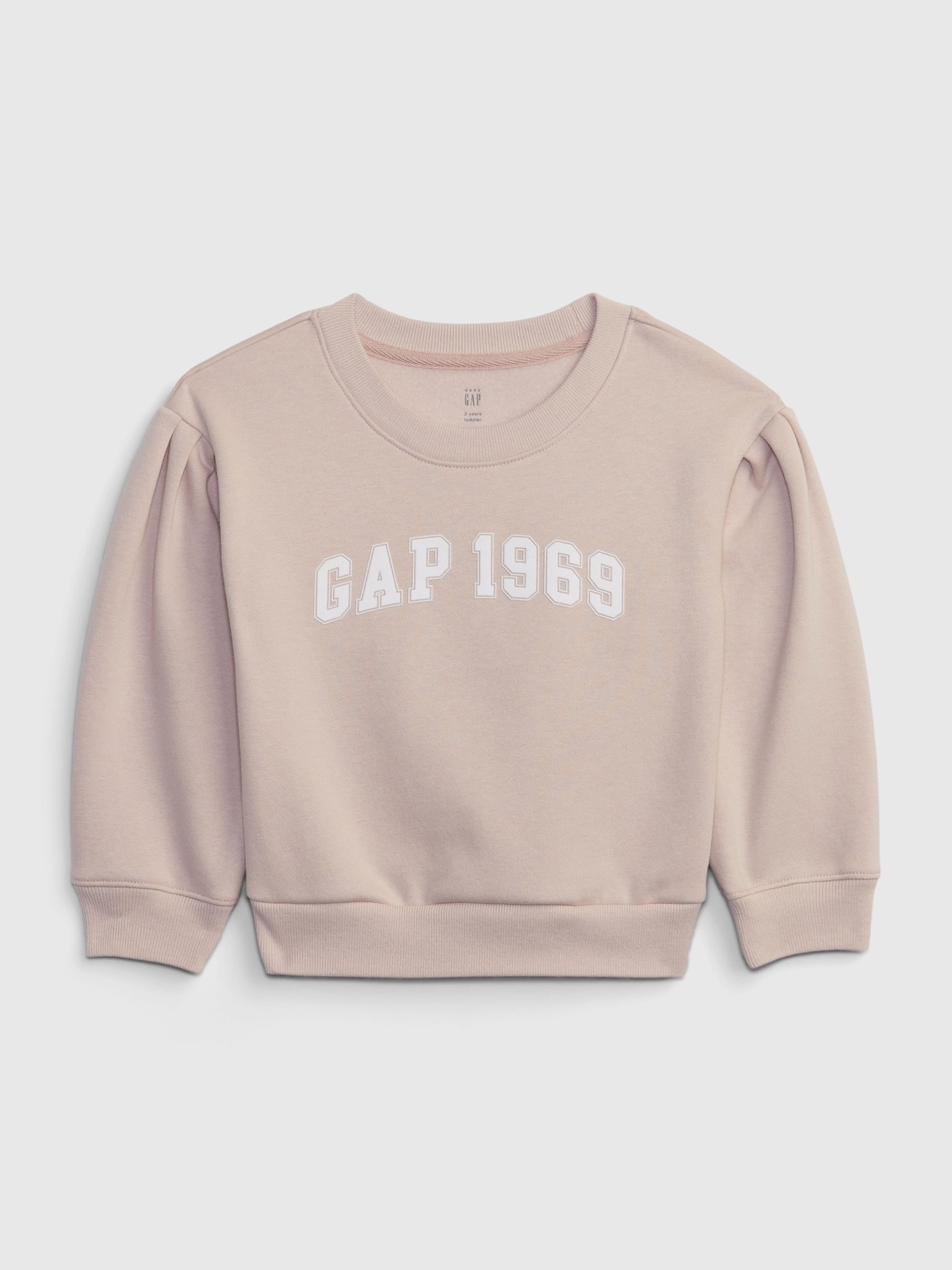 Pink 1969 Arch Logo Long Sleeve Crew Neck Sweatshirt (12mths-5yrs) - Image 1 of 3