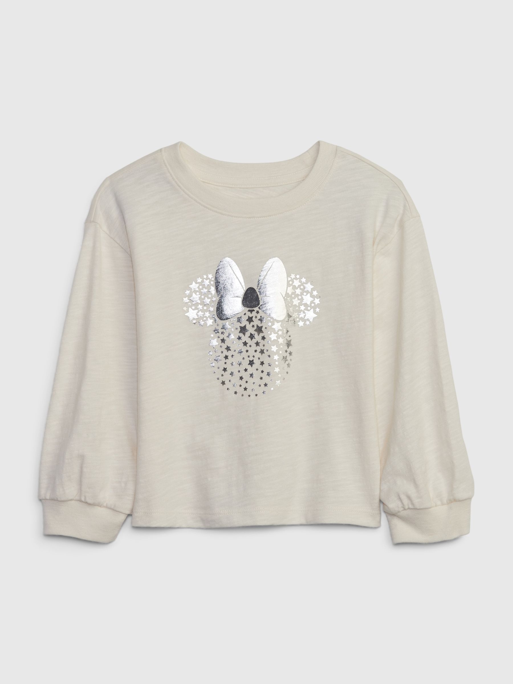Grey Metallic Disney Graphic Long Sleeve Crew Neck T-Shirt (12mths-5yrs) - Image 1 of 1