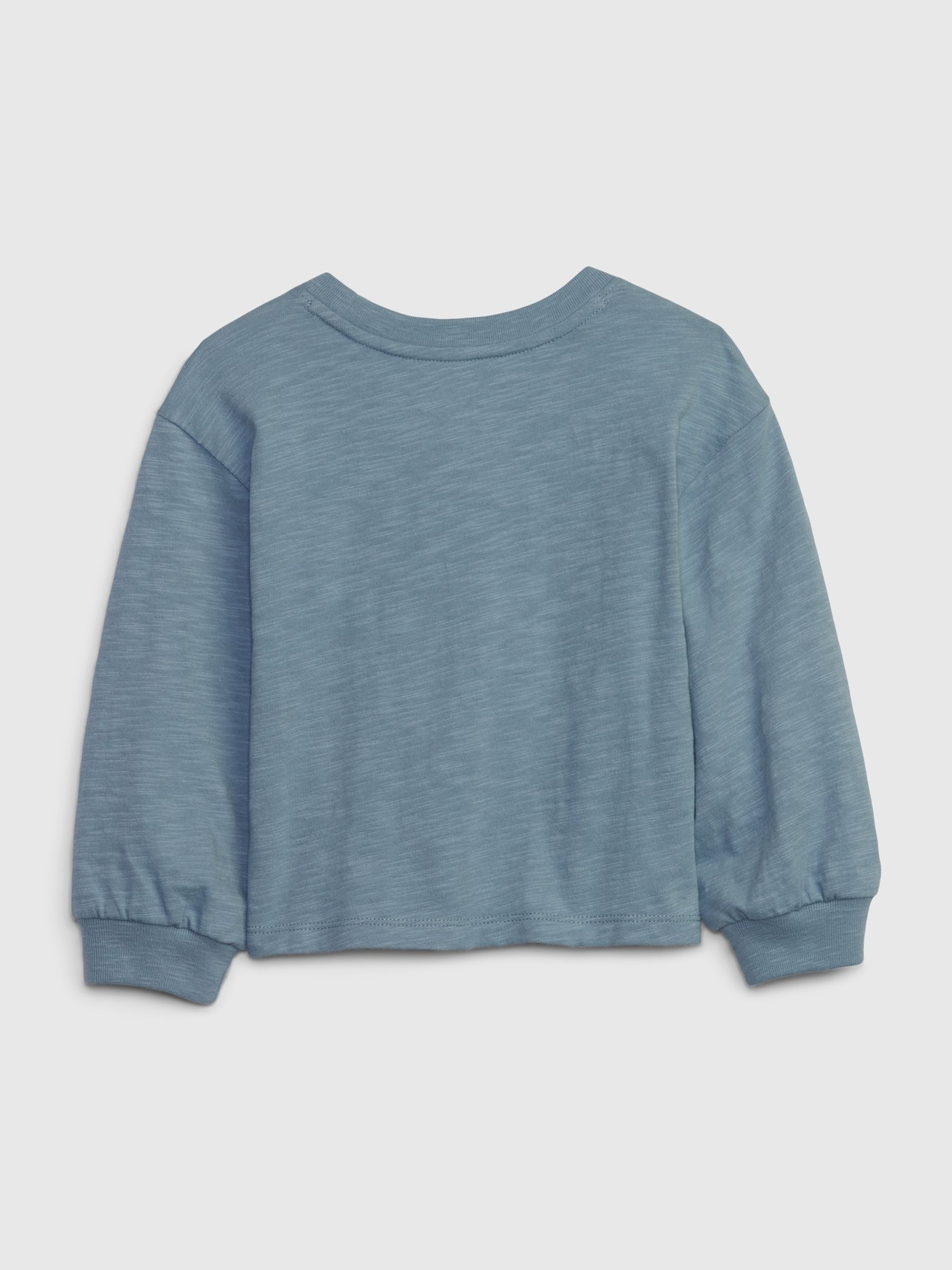Blue Metallic Disney Graphic Long Sleeve Crew Neck T-Shirt (12mths-5yrs) - Image 2 of 3