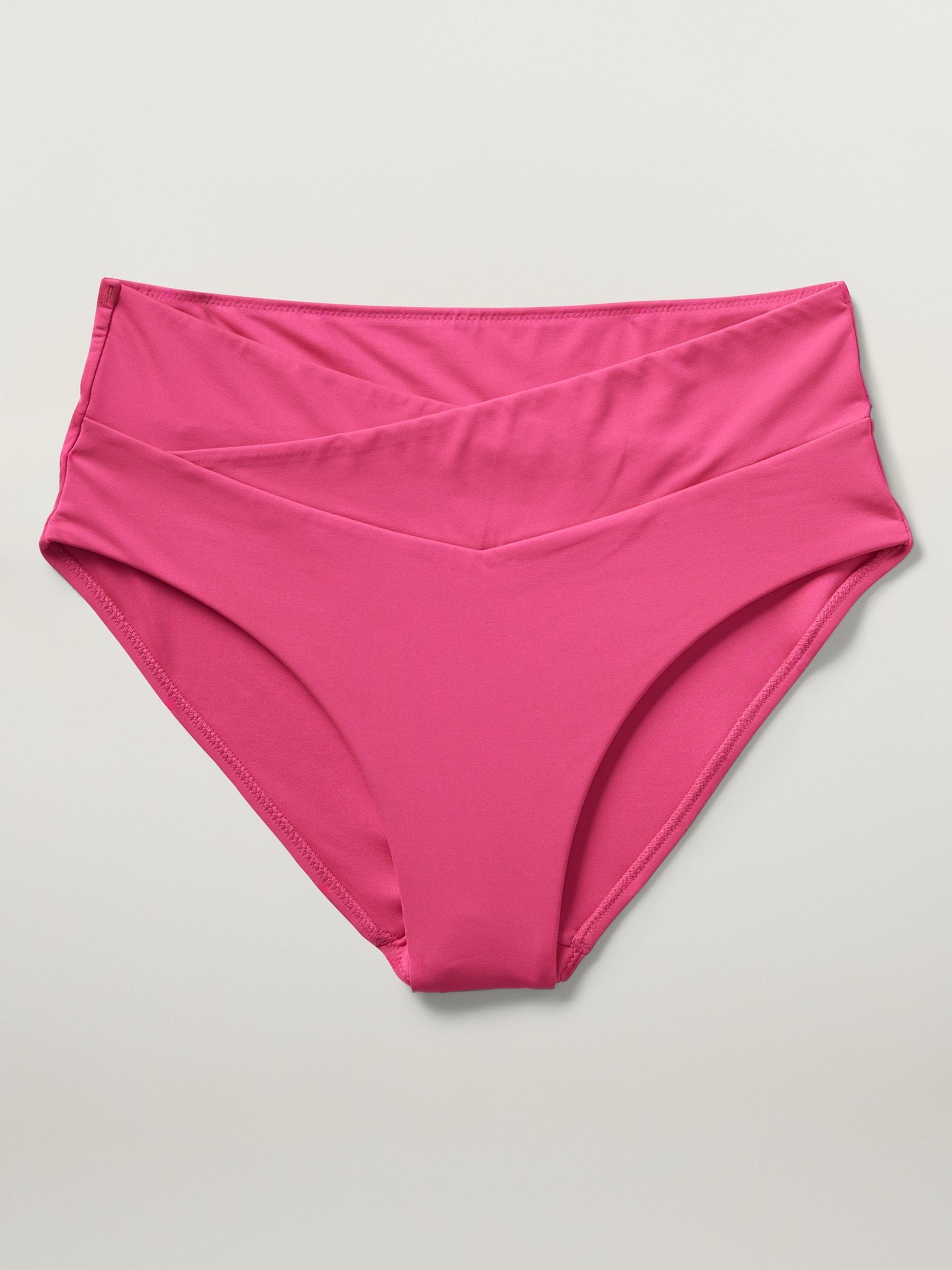 Athleta Pink High Waist Crossover Bikini Bottoms - Image 4 of 5