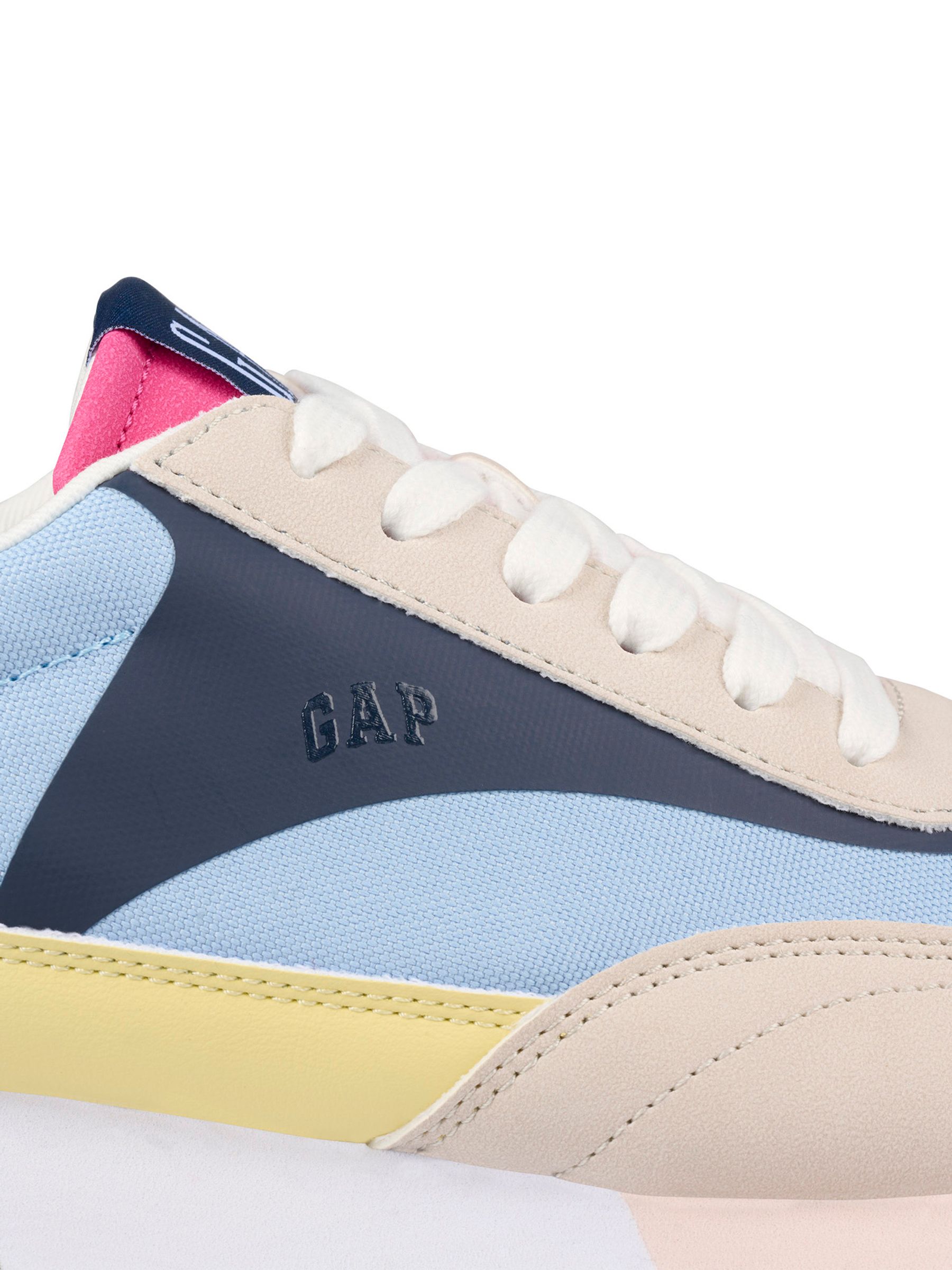 Blue and Neutral Colourblock New York Low Top Trainers - Image 4 of 5