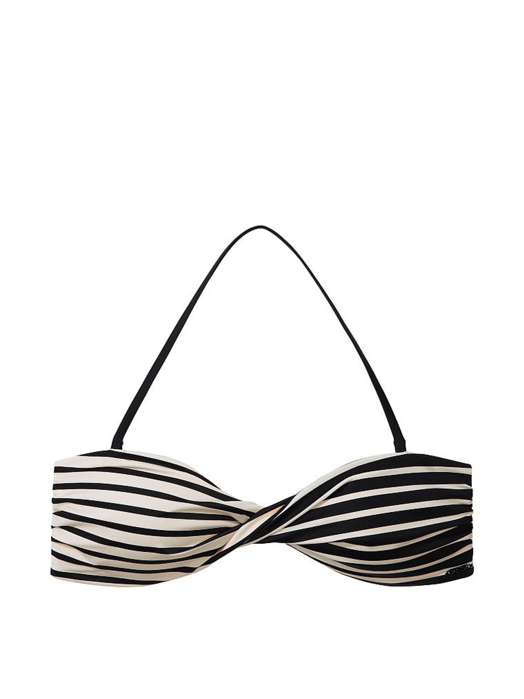 Black And Creamer Stripe Strapless Bikini Top - Image 3 of 3
