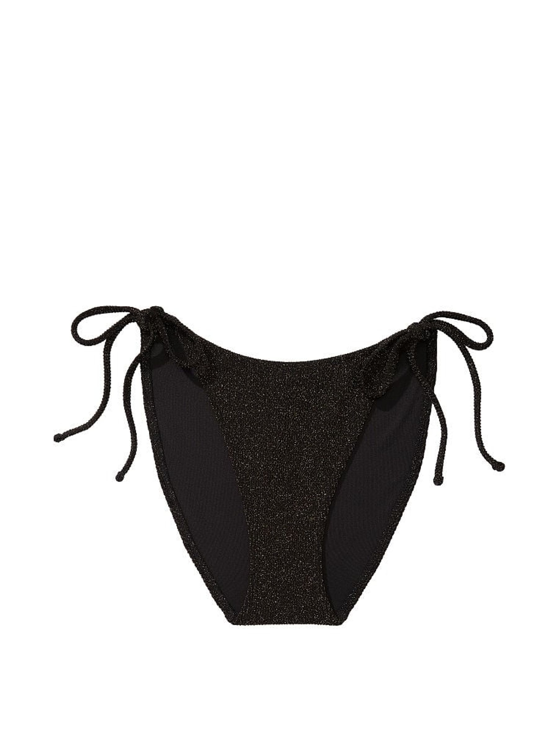 Pure Black Tie Side Bikini Bottom - Image 3 of 3