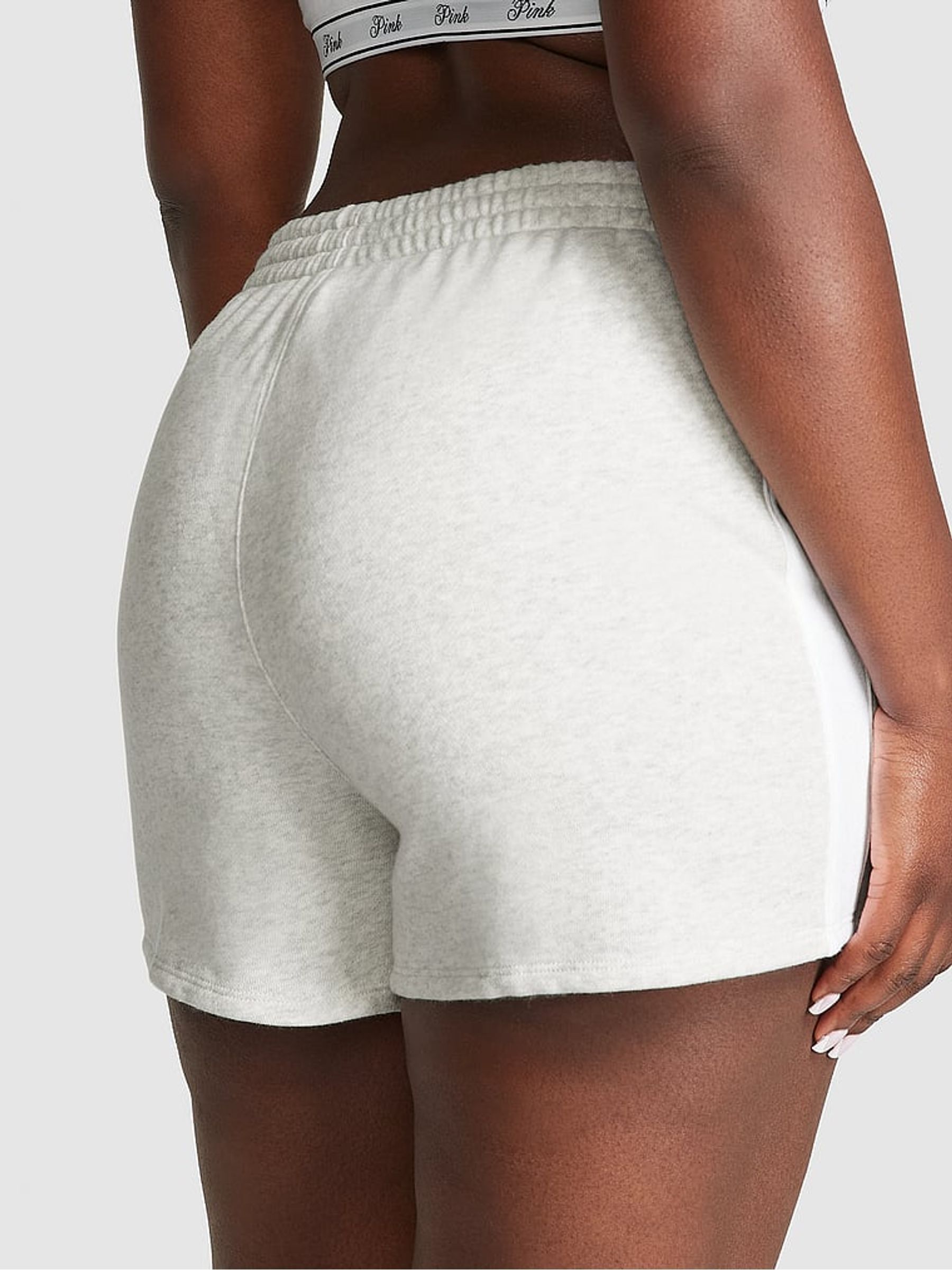 Heather Stone Grey Fleece Short - Image 2 of 3