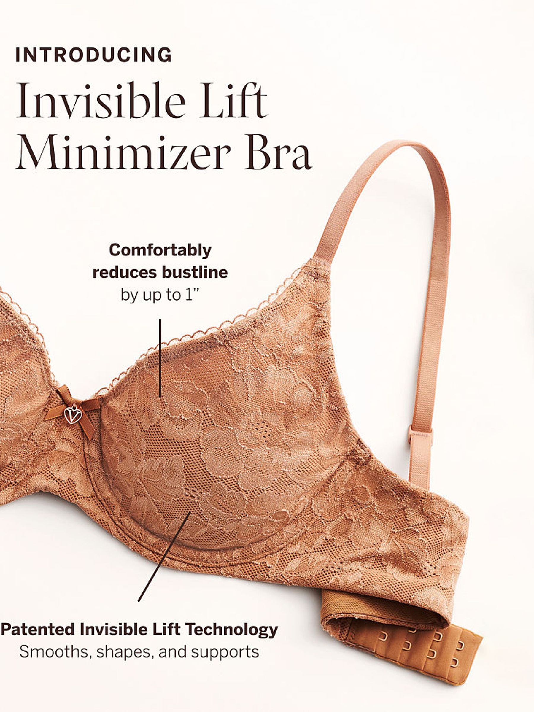 Black Lace Minimiser Invisible Lift Bra - Image 5 of 5