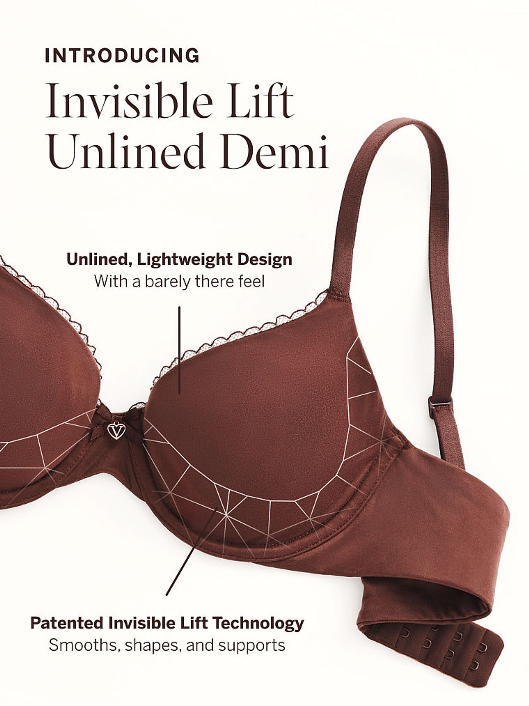 Caramel Nude Demi Invisible Lift Bra | Victoria's Secret UK