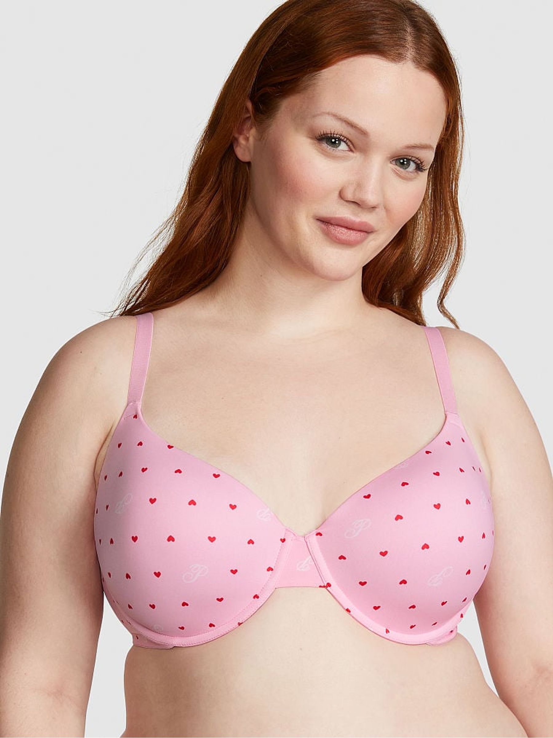 Pink Bubble Heart Lightly lined Bra - Image 1 of 3
