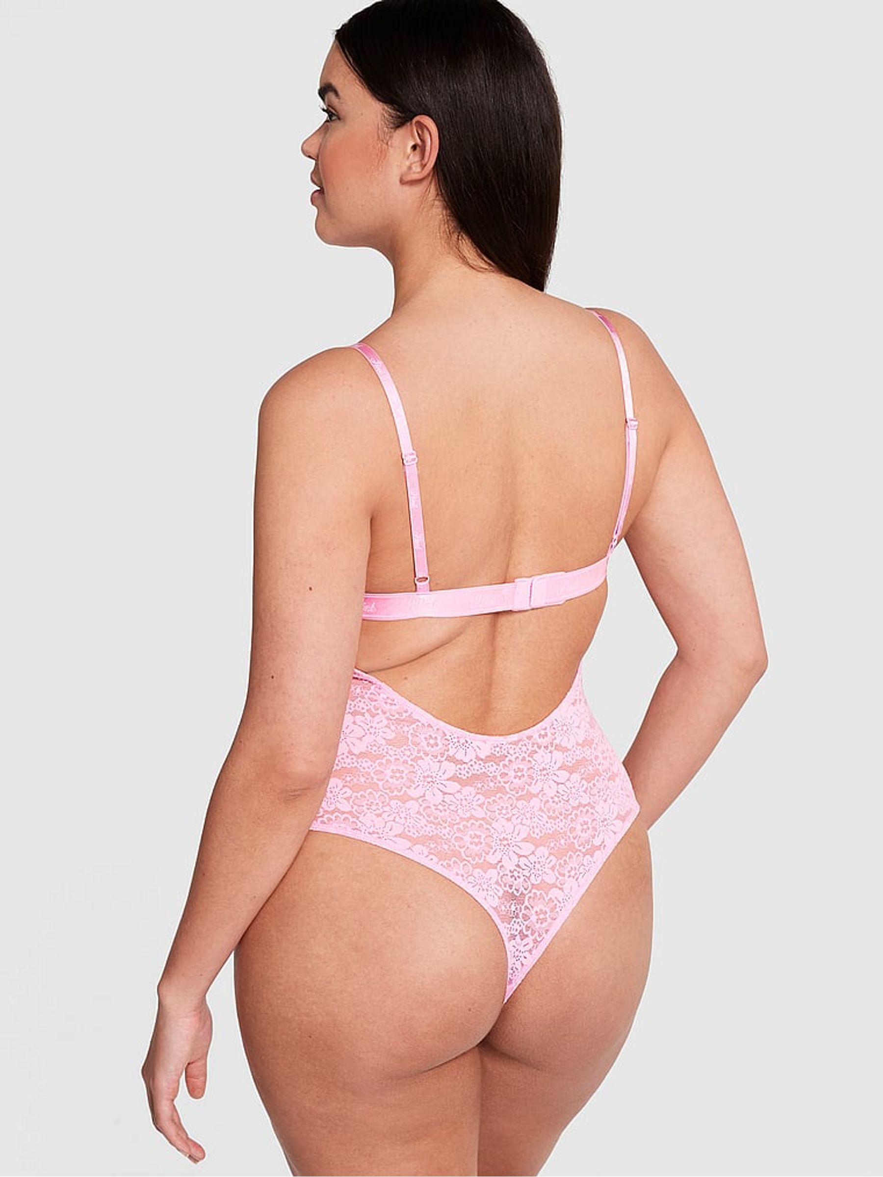 Pink Bubble Infinity Lace Sleep Bodysuit - Image 2 of 4